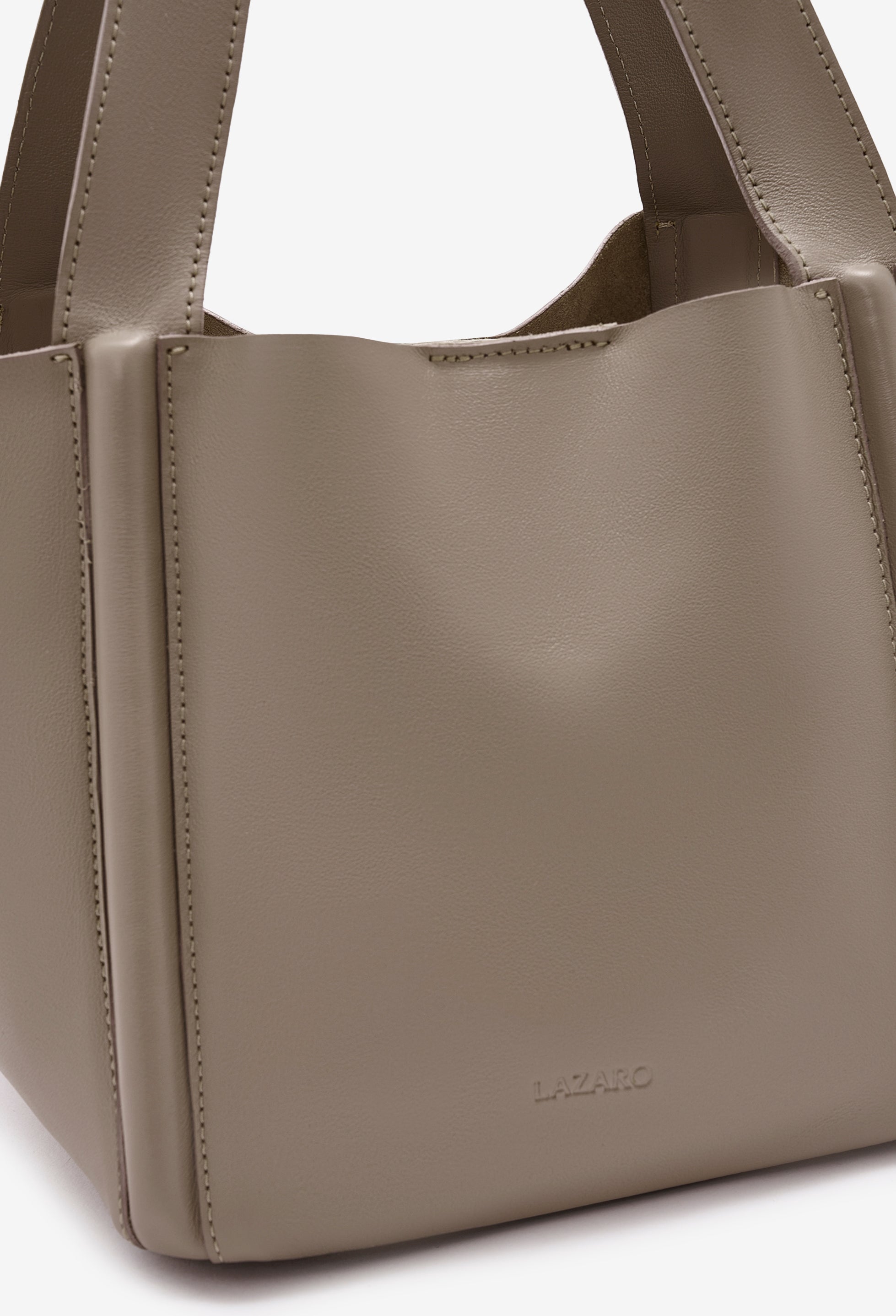 Tala Small Leather Tote Bag - Mink