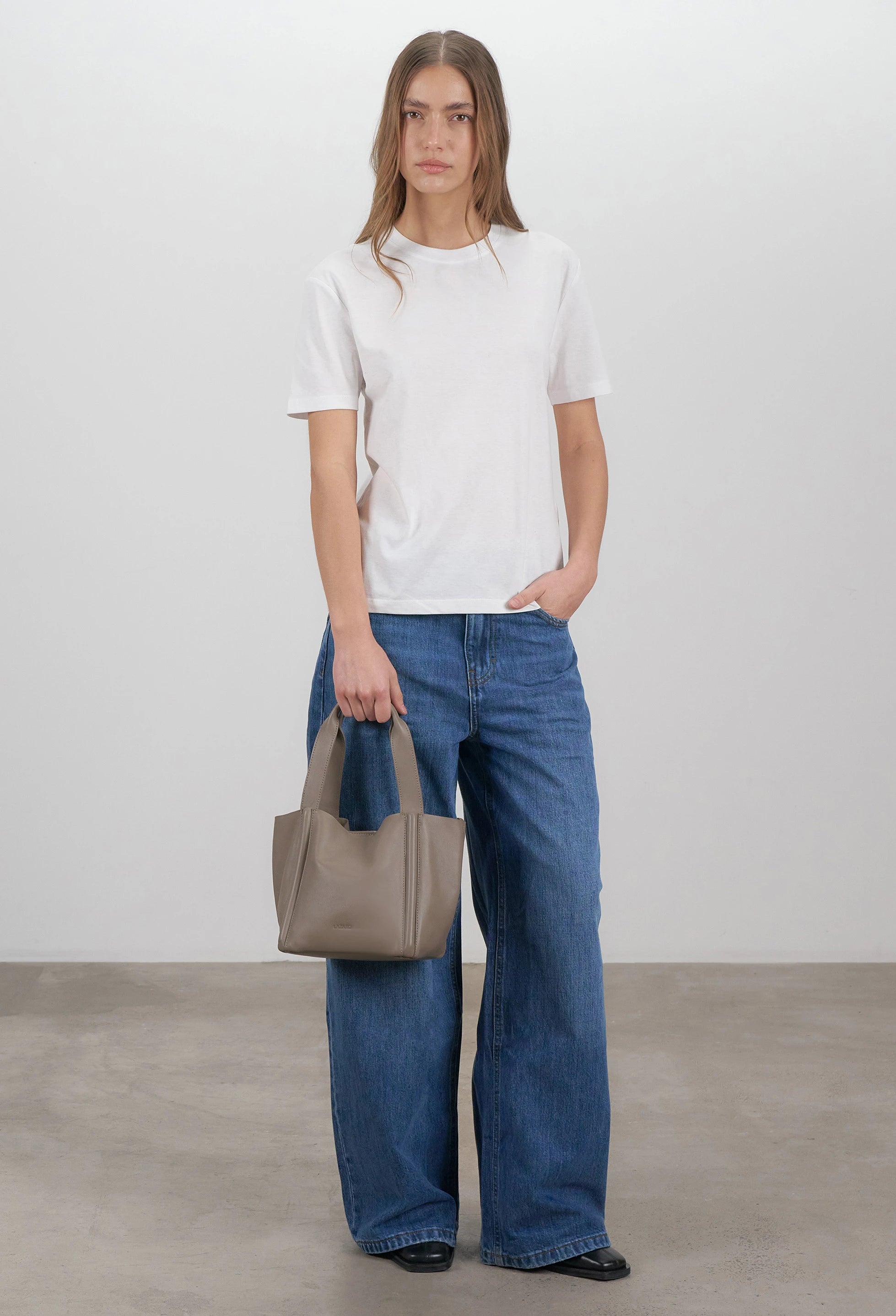 Tala Small Leather Tote Bag - Mink