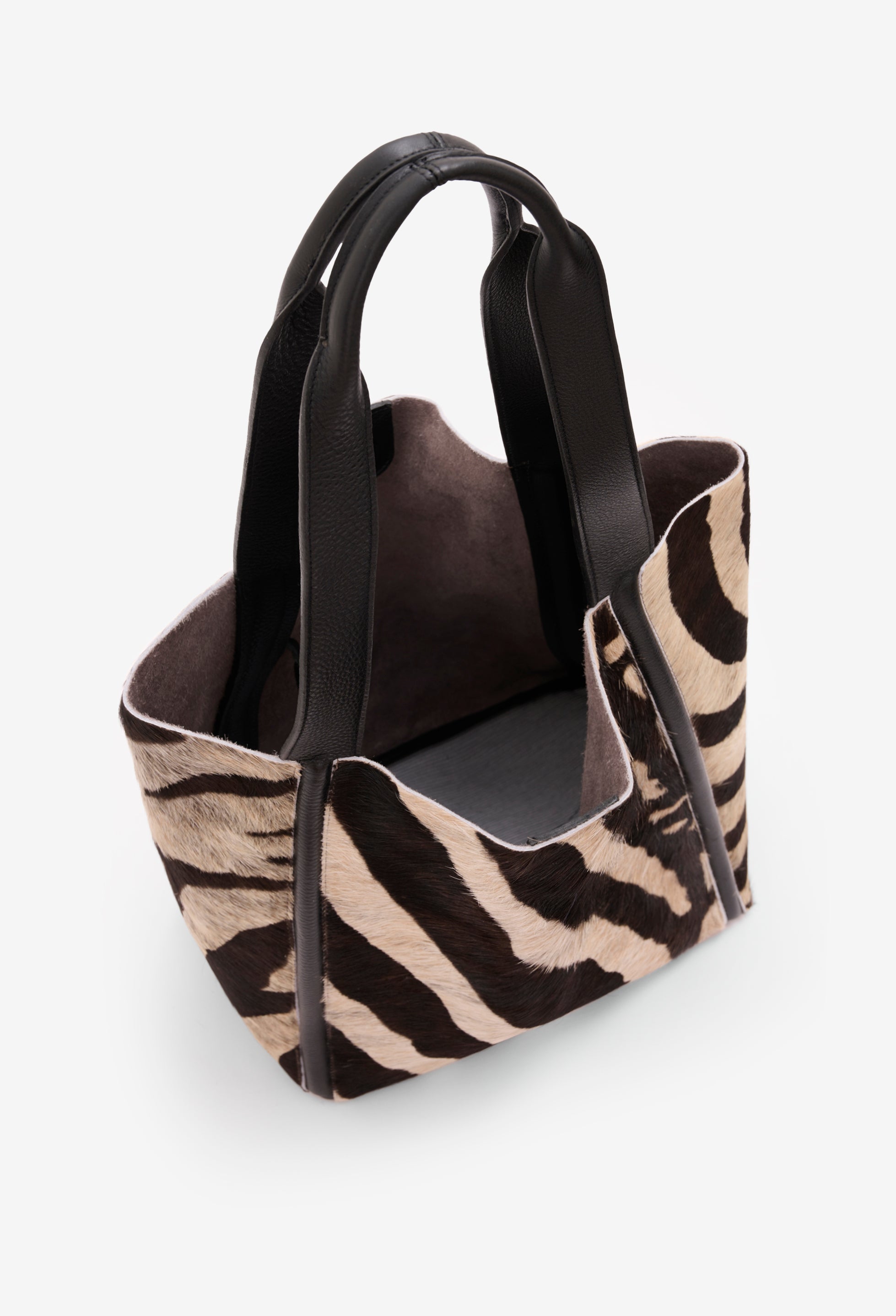 Tala Large Leather Tote Bag - Zebra