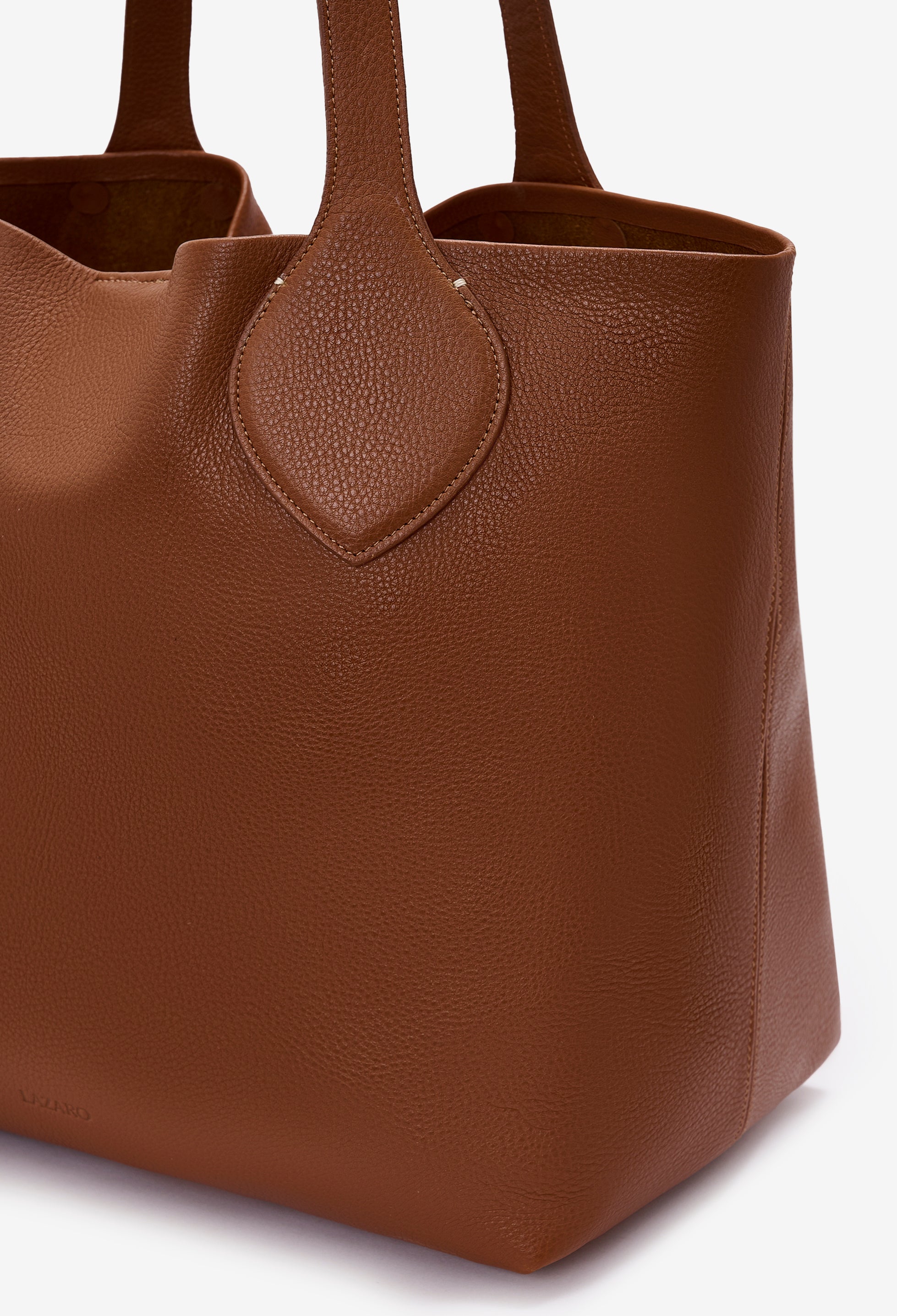 Tika Leather Tote Bag - Cognac
