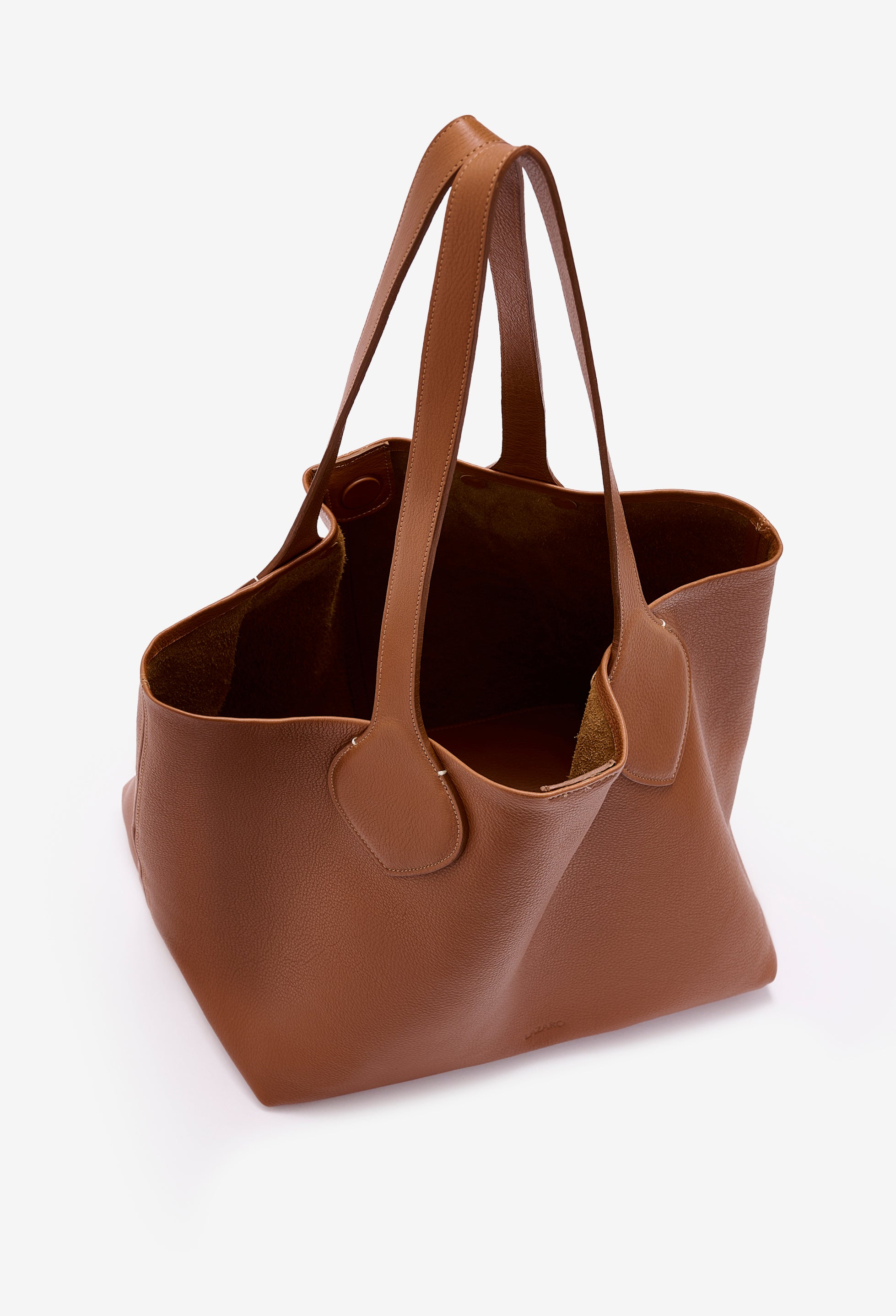 Tika Leather Tote Bag - Cognac