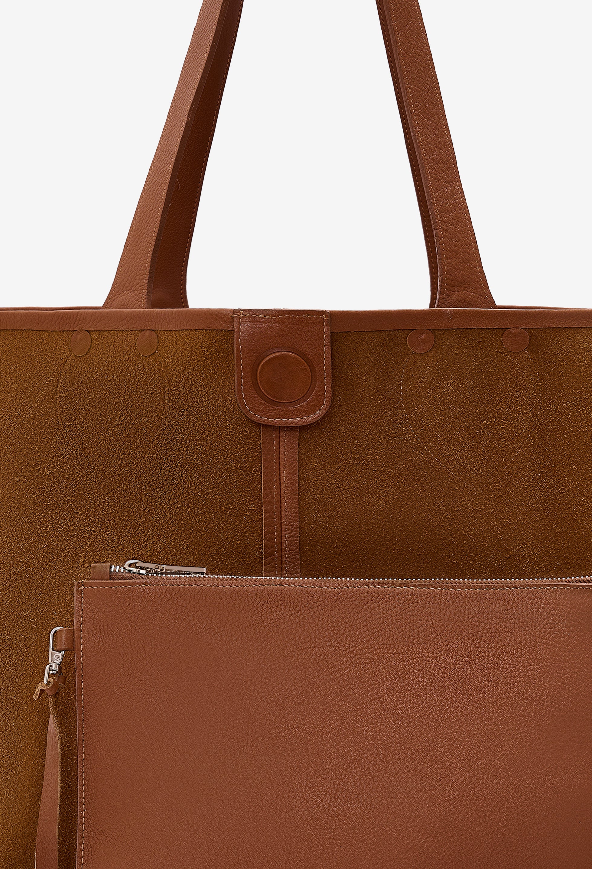Tika Leather Tote Bag - Cognac