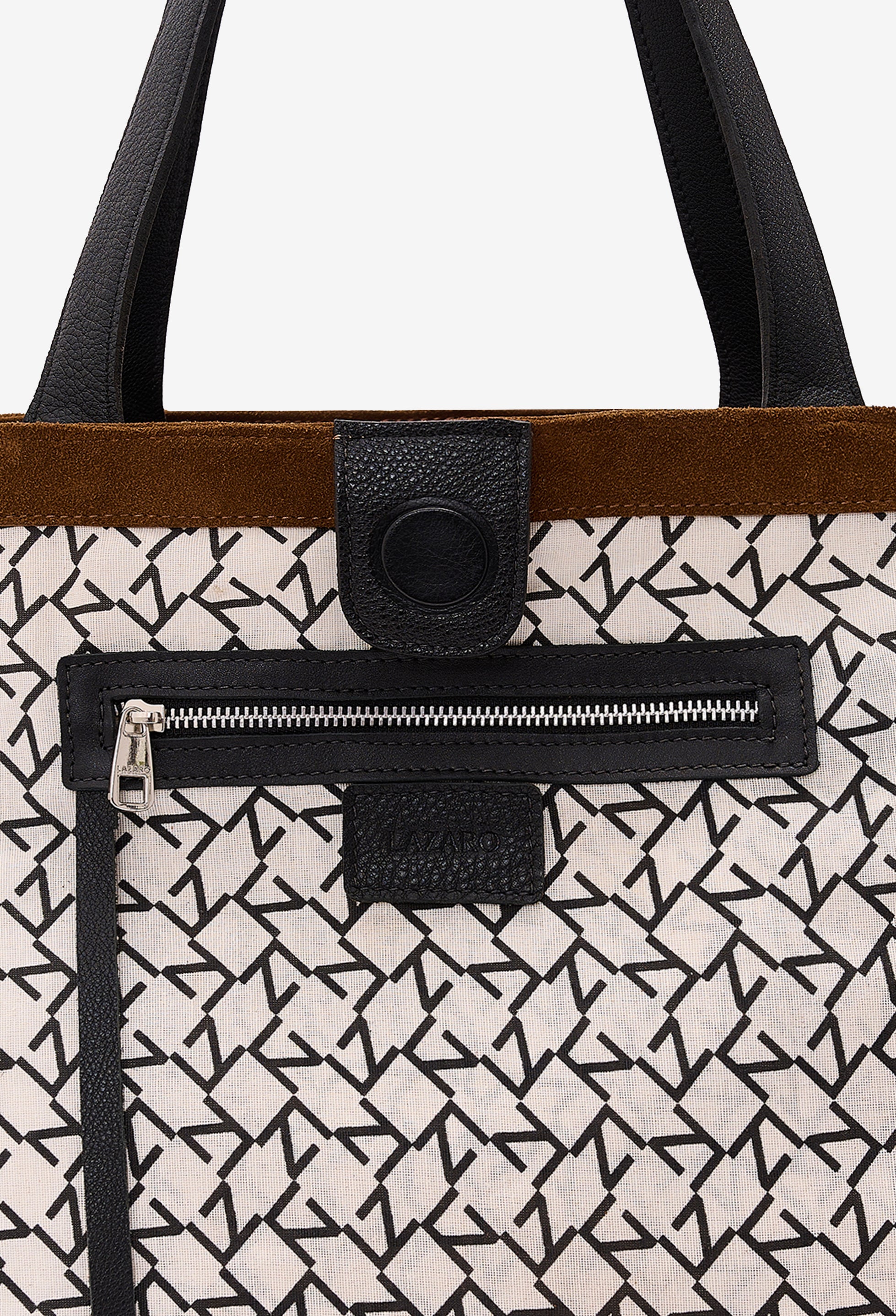 Tika Leather Tote Bag - Tan Suede