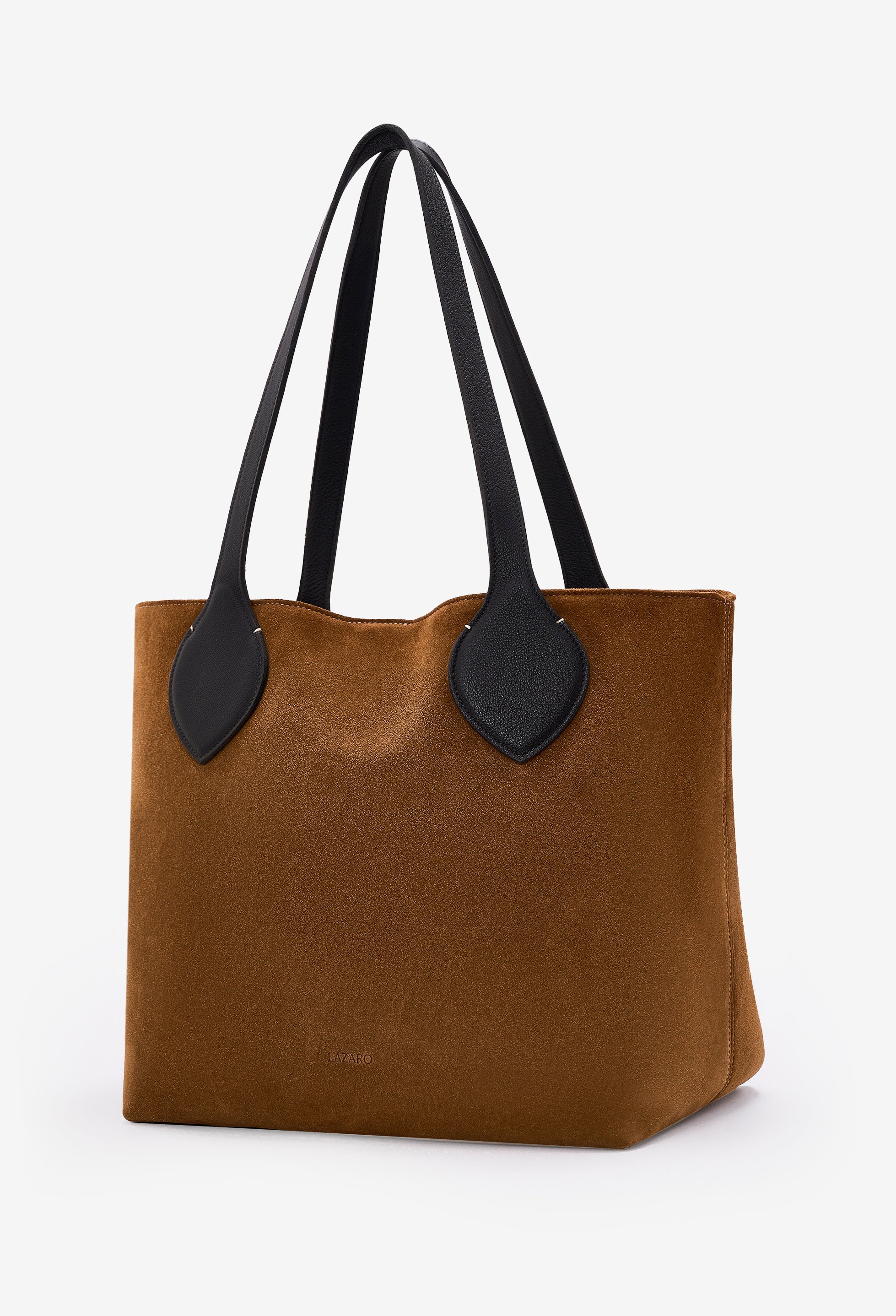 Tika Leather Tote Bag - Tan Suede