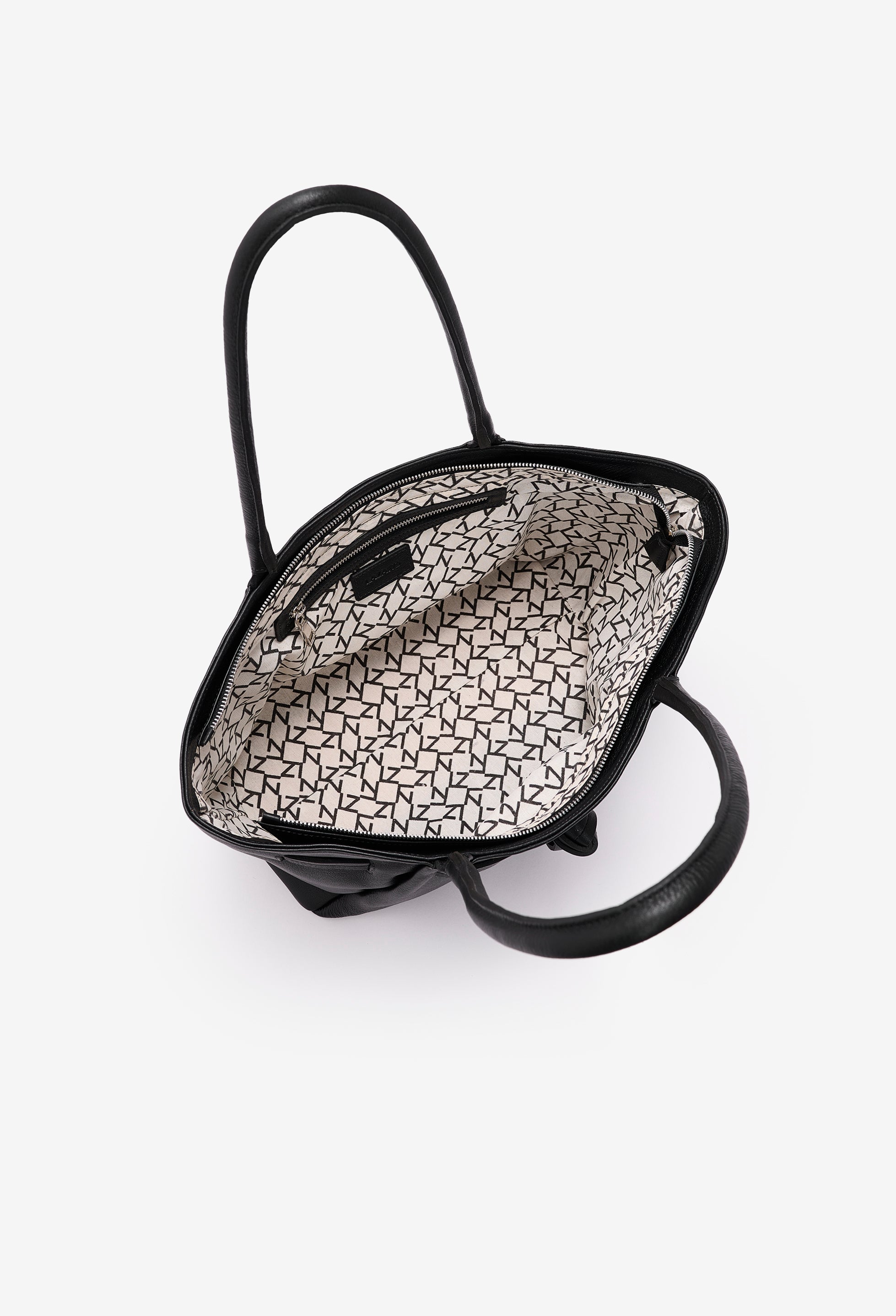 Warmi Large Carryall Leather Bag - Black