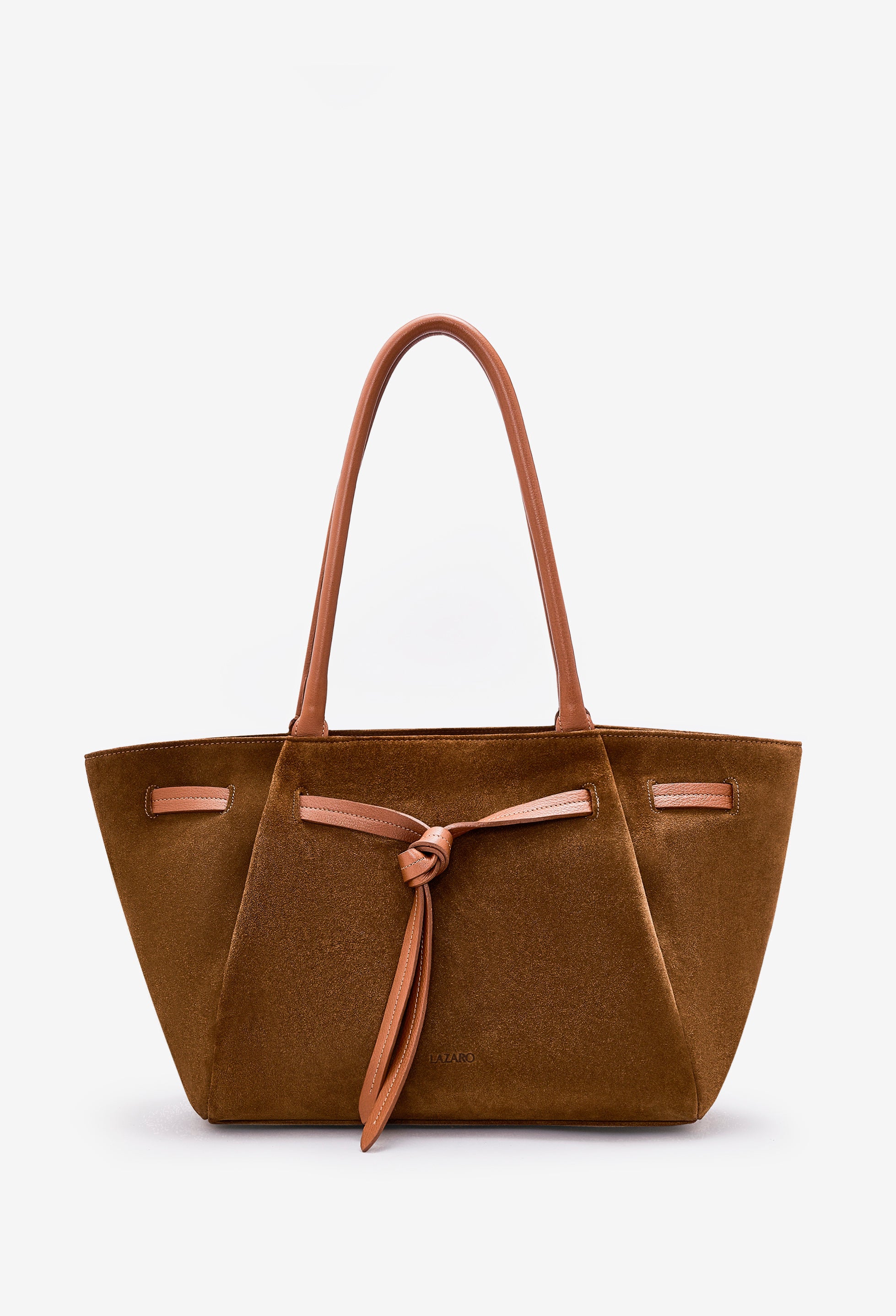 Warmi Large Carryall Leather Bag -  Tan Suede
