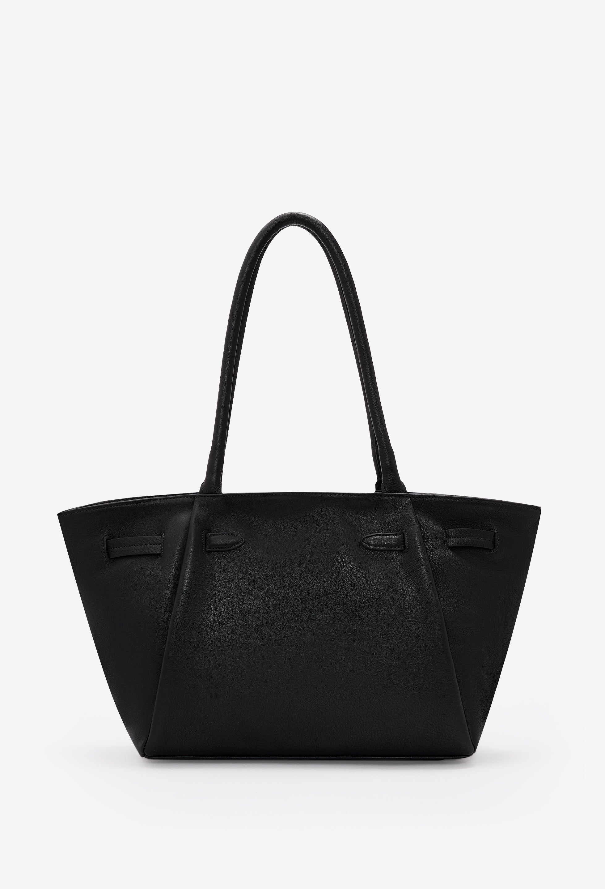 Warmi Large Carryall Leather Bag - Black