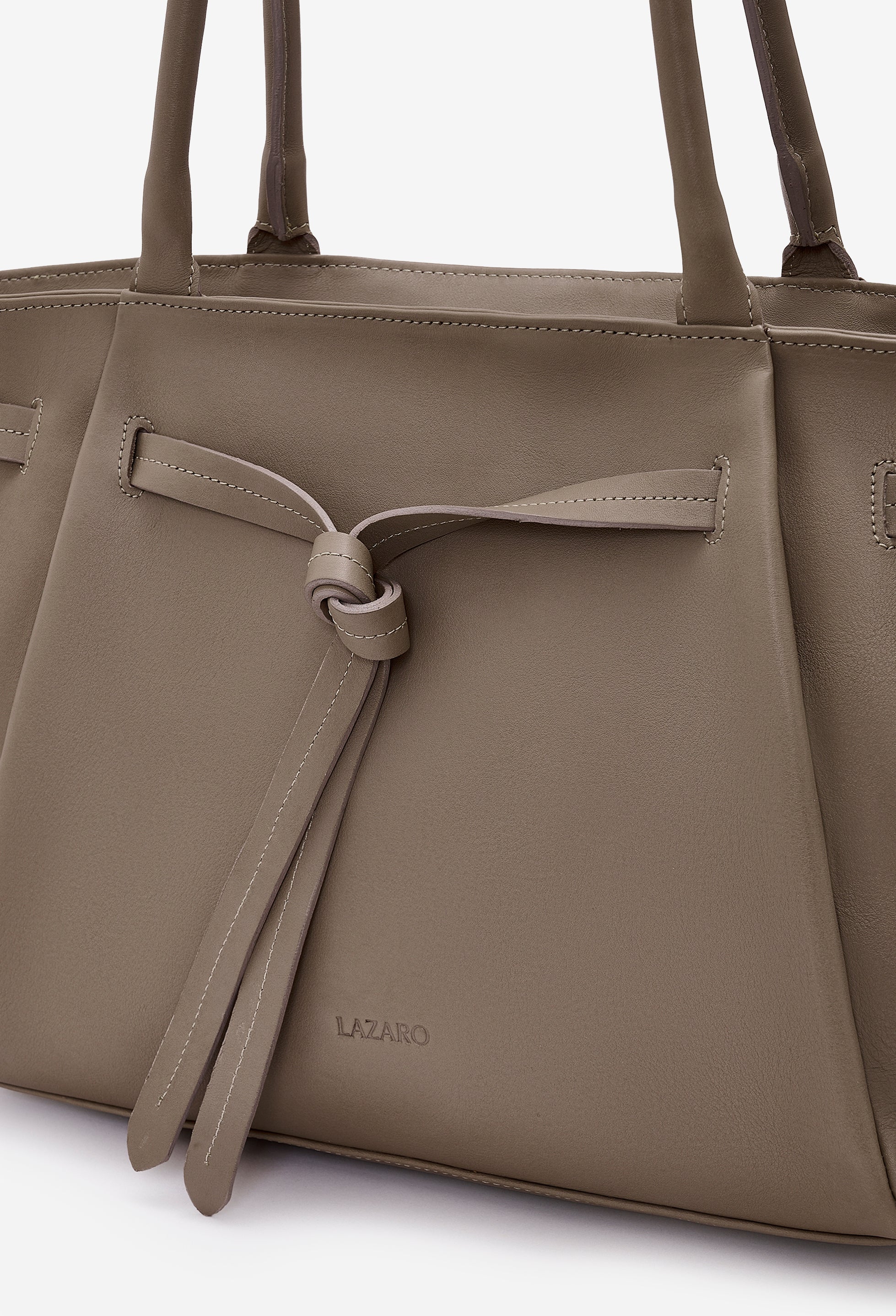 Warmi Large Carryall Leather Bag - Mink