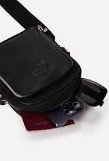 Black Everyday Neoprene & Leather Mini Crossbody Bag