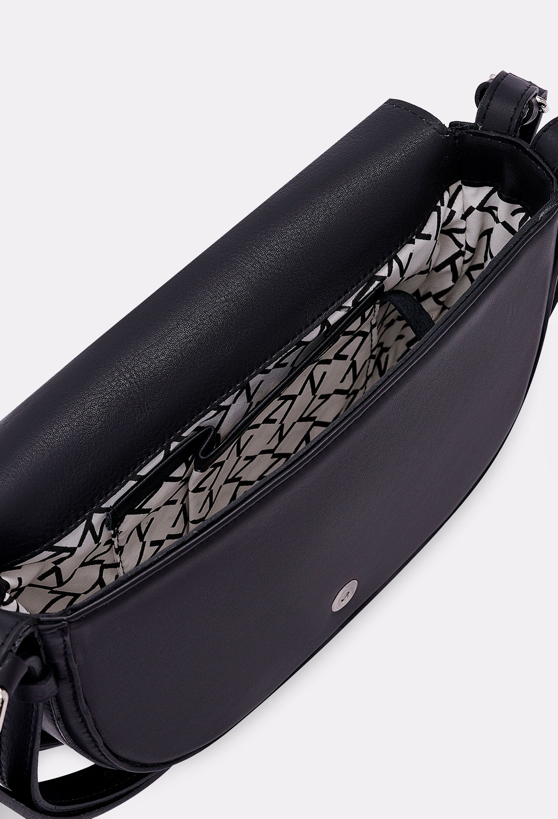 Black Leather Shoulder Bag Montana