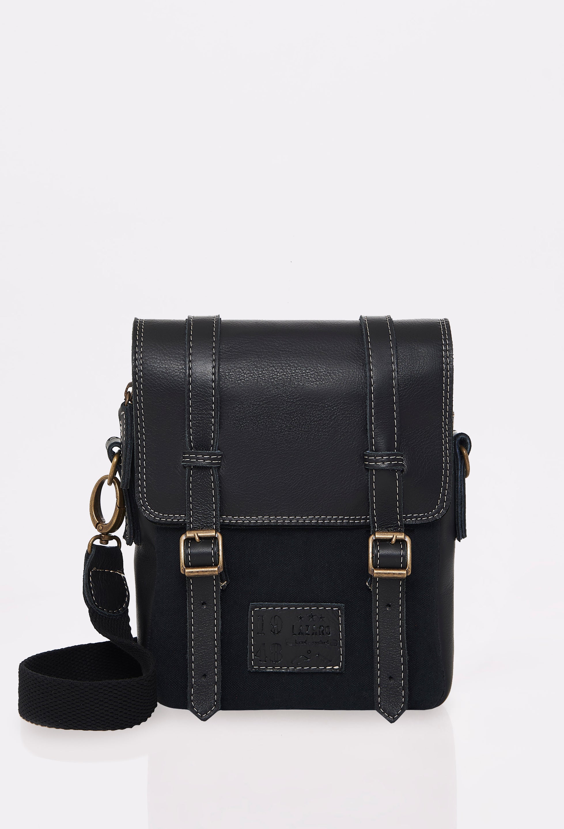 Black Canvas Crossbody Bag “Otto”