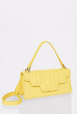 Yellow Leather Crossbody Flap Bag 'Hilda'