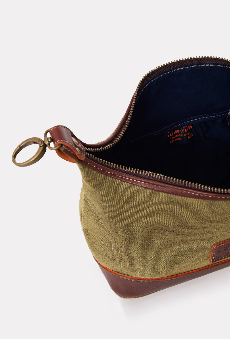 Olive Canvas Toiletry Kit “Otto”