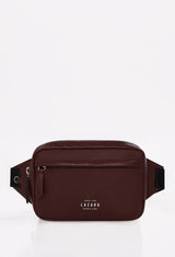 Coffee Leather Belt Bag 'Salerno'