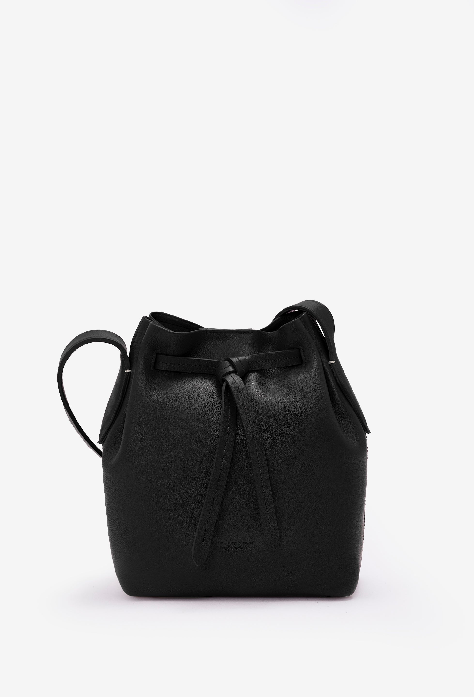 Coya Small Leather Bucket Bag -Black