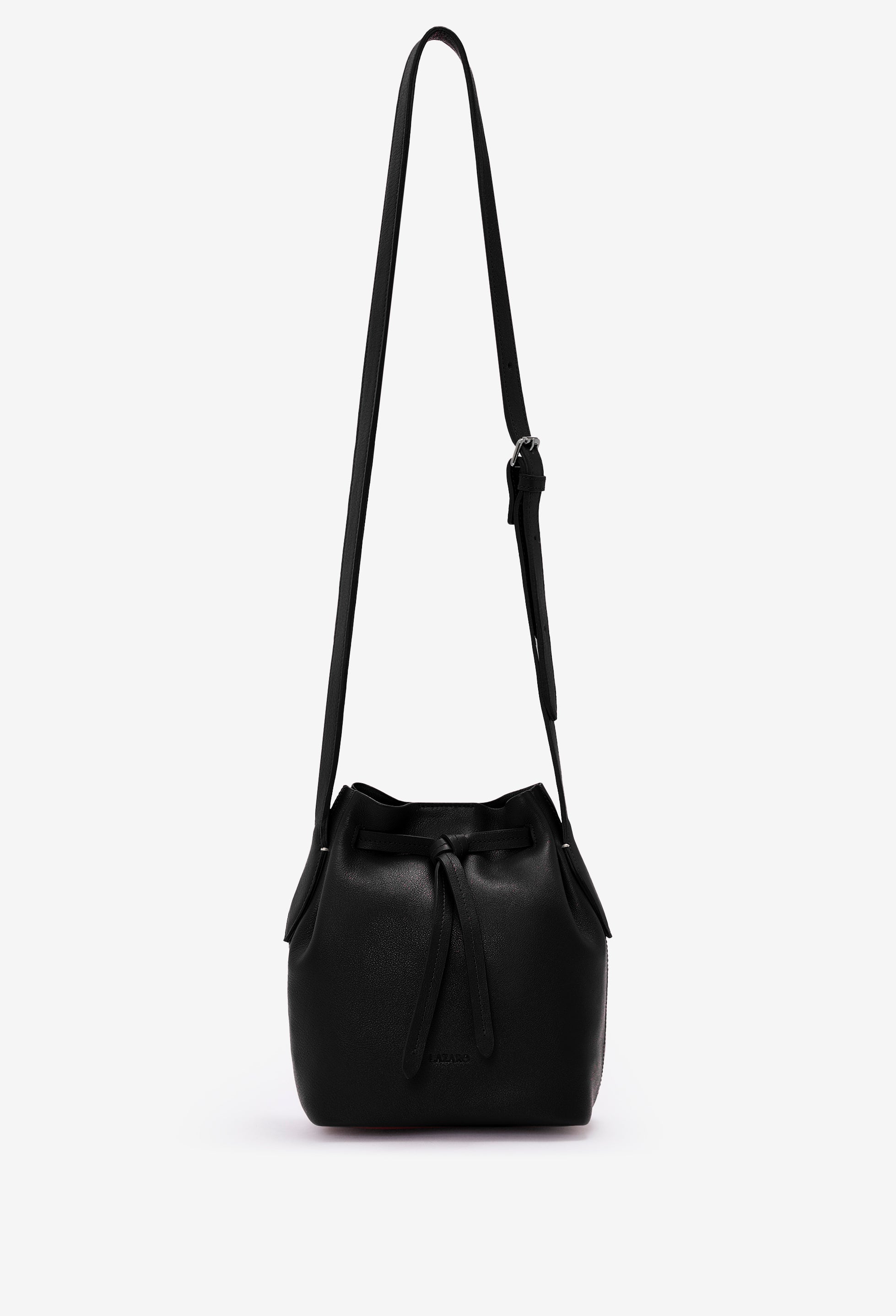 Coya Small Leather Bucket Bag -Black