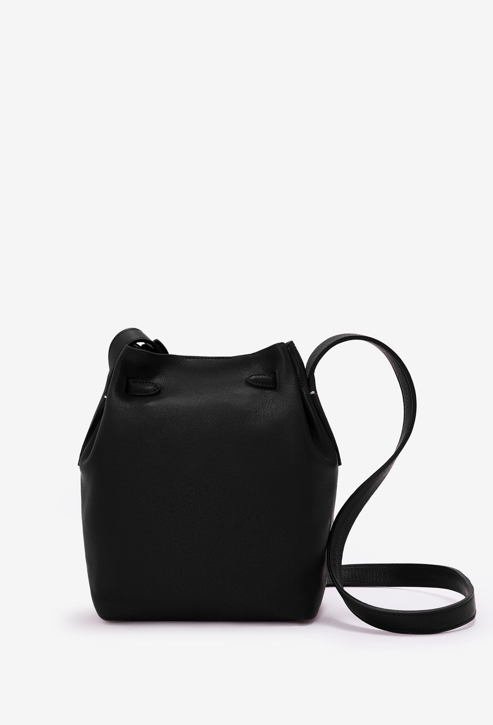 Coya Small Leather Bucket Bag -Black