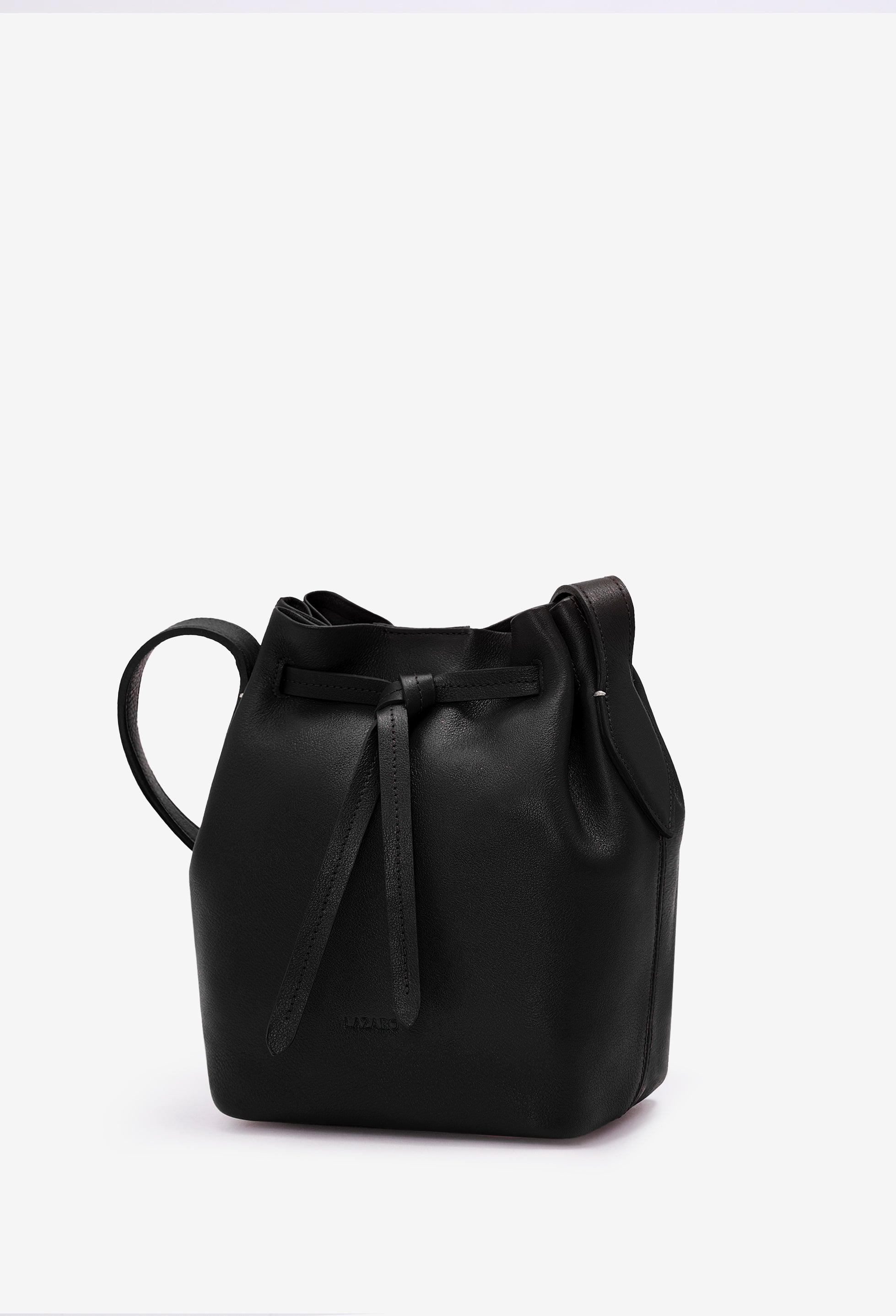 Coya Small Leather Bucket Bag -Black