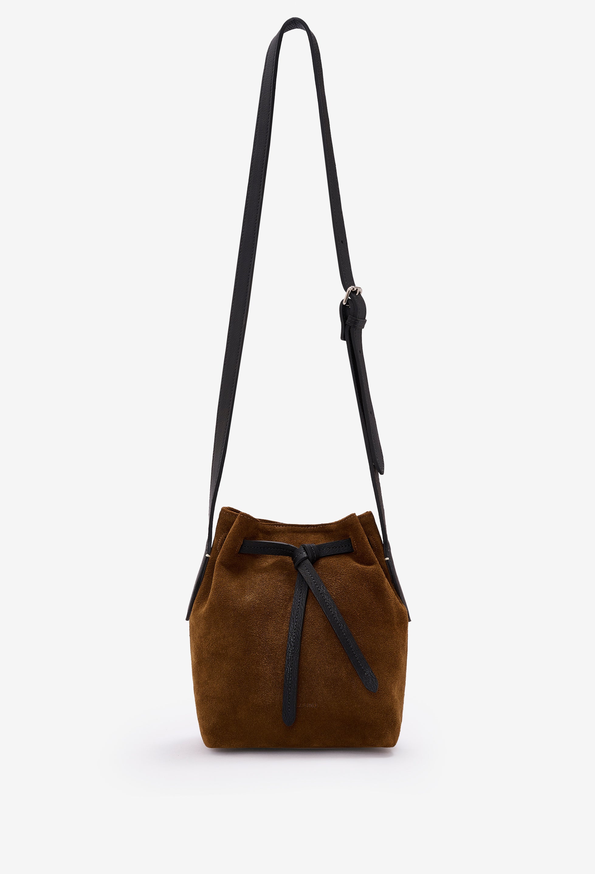 Coya Small Leather Bucket Bag - Tan Suede