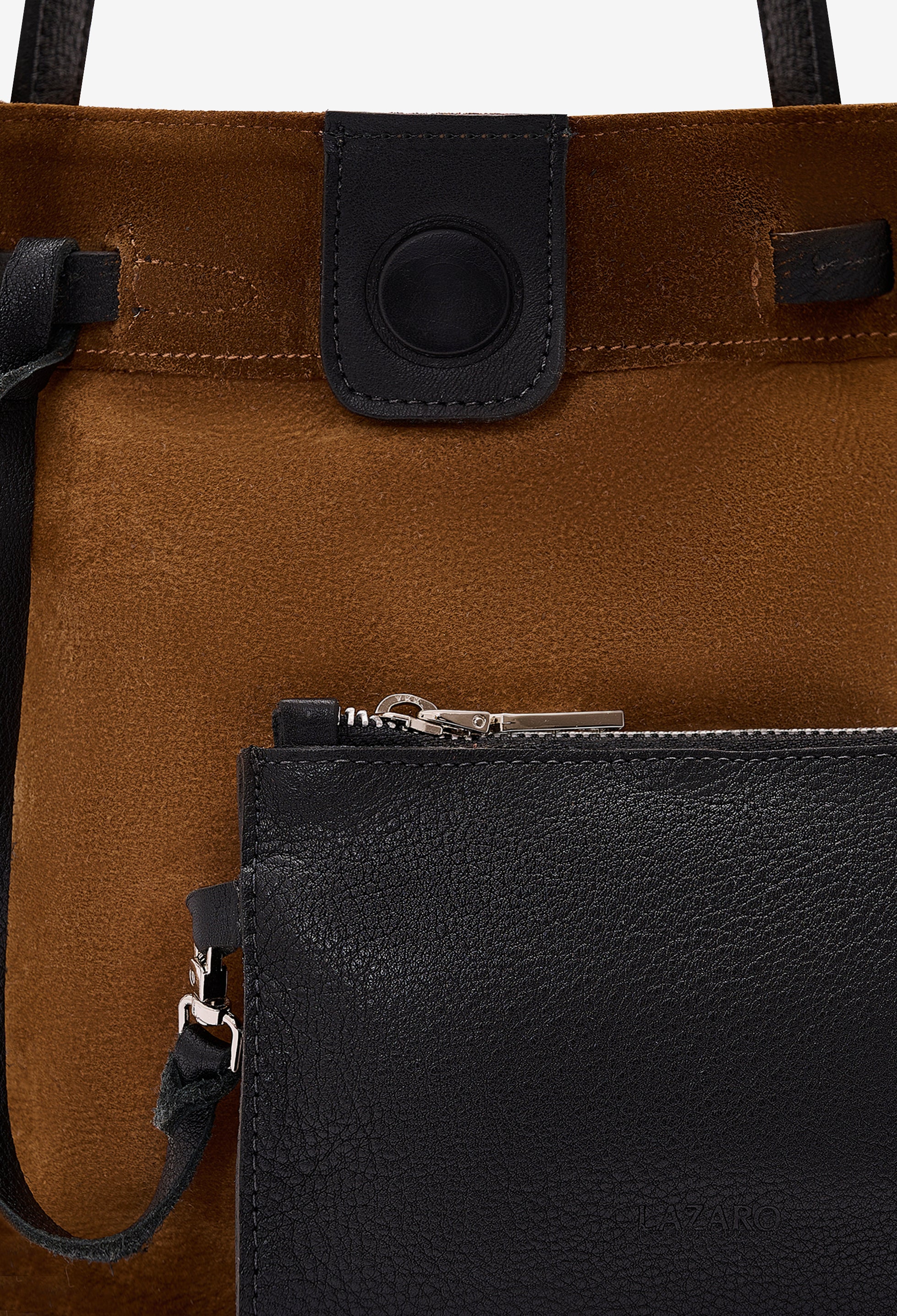 Coya Small Leather Bucket Bag - Tan Suede