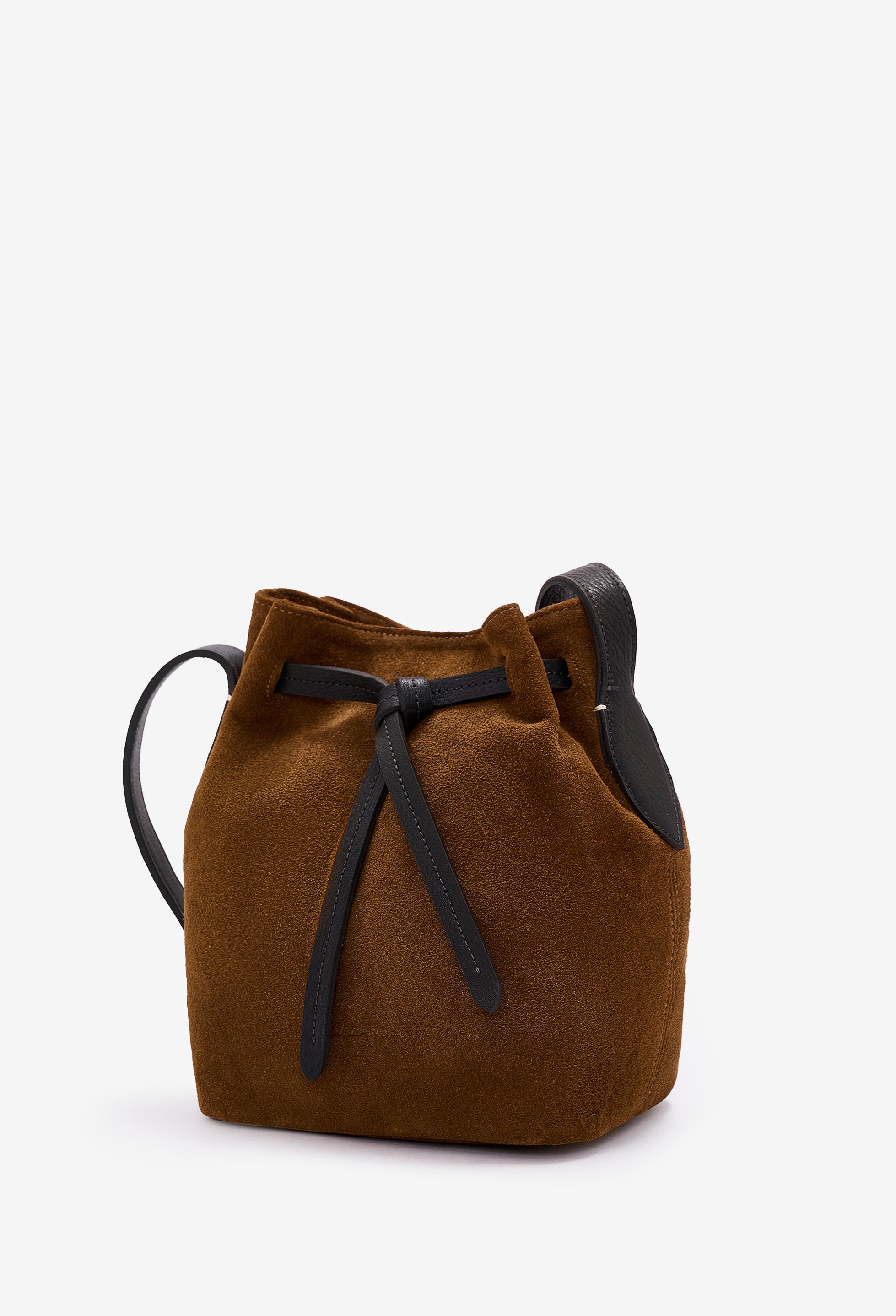 Coya Small Leather Bucket Bag - Tan Suede