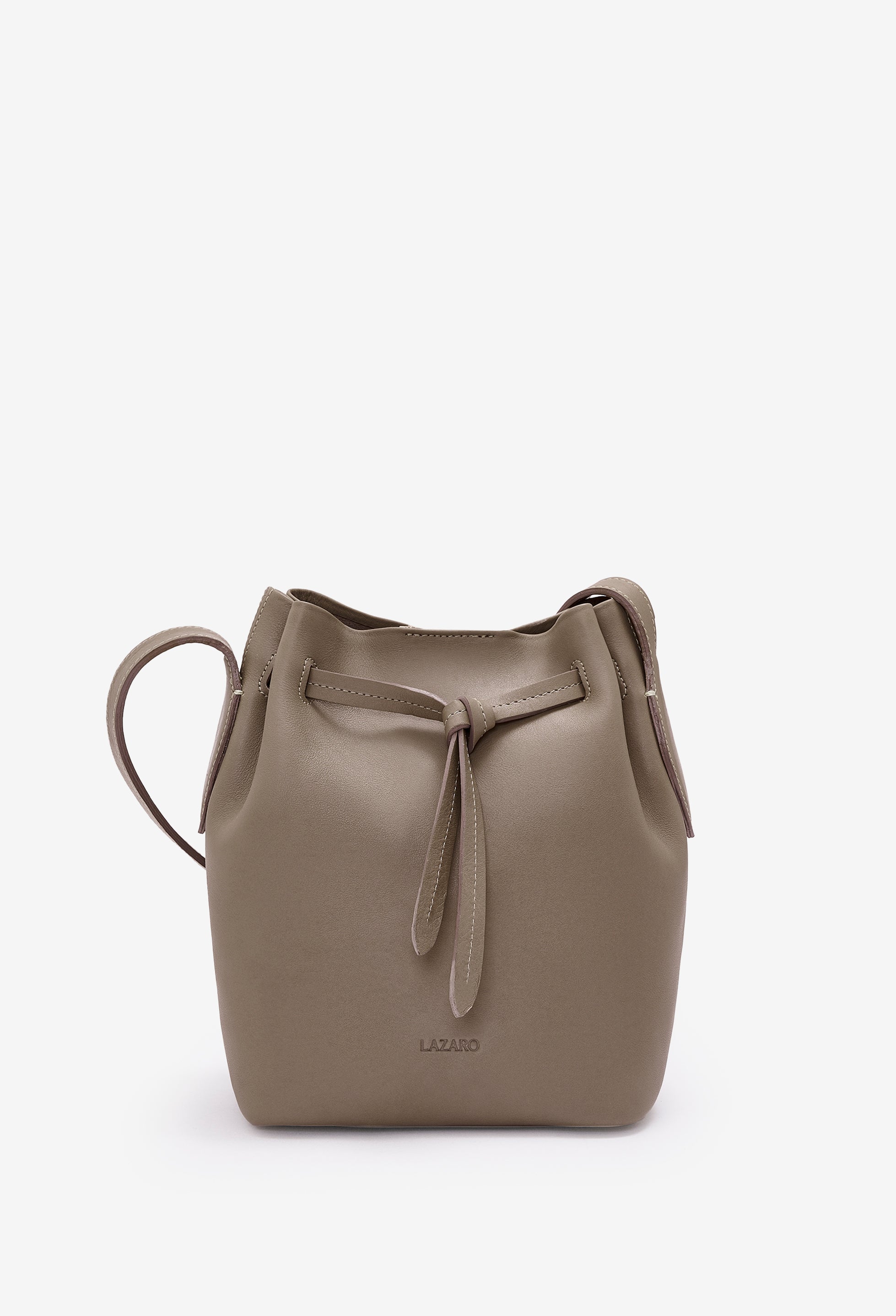 Coya Small Leather Bucket Bag - Mink
