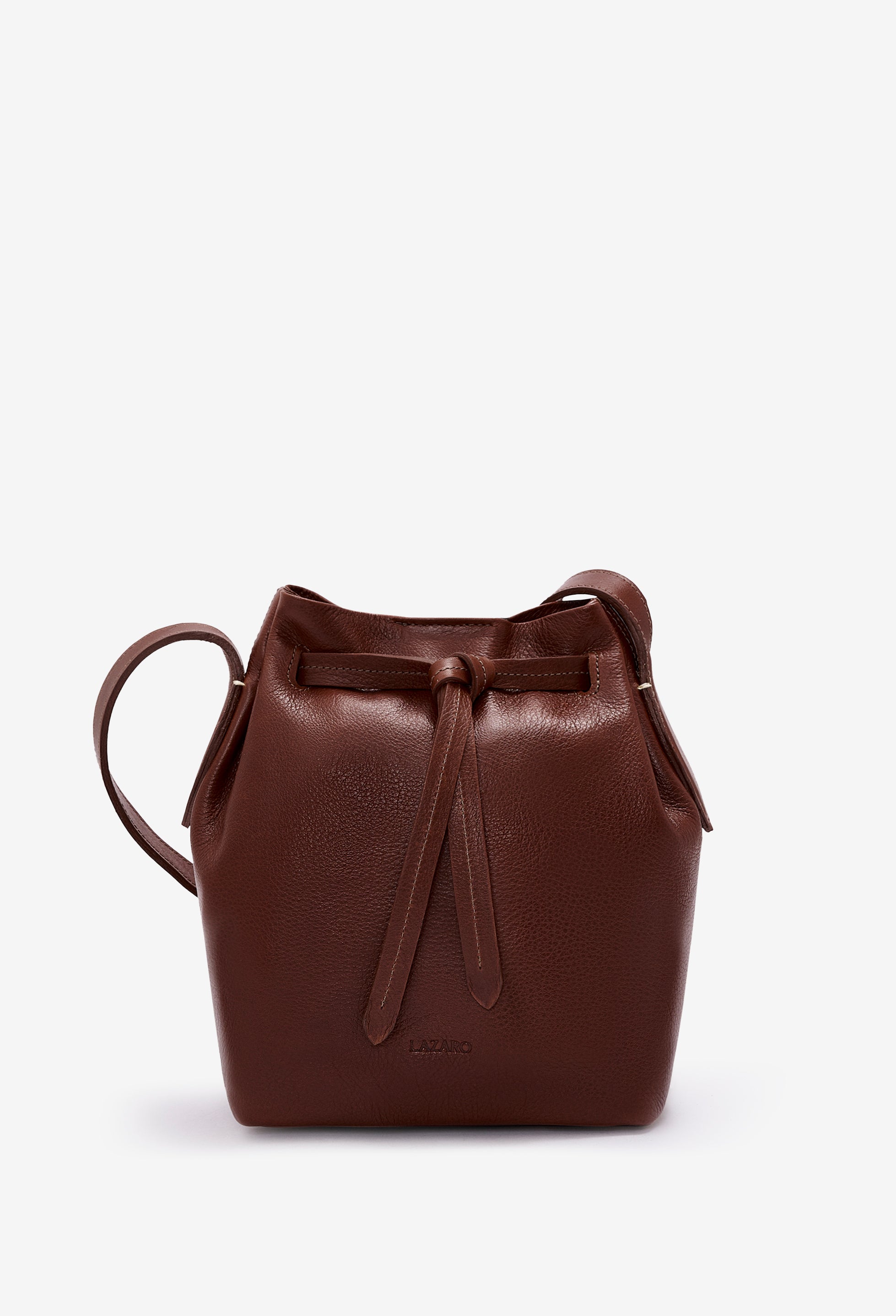 Coya Small Leather Bucket Bag - Brown