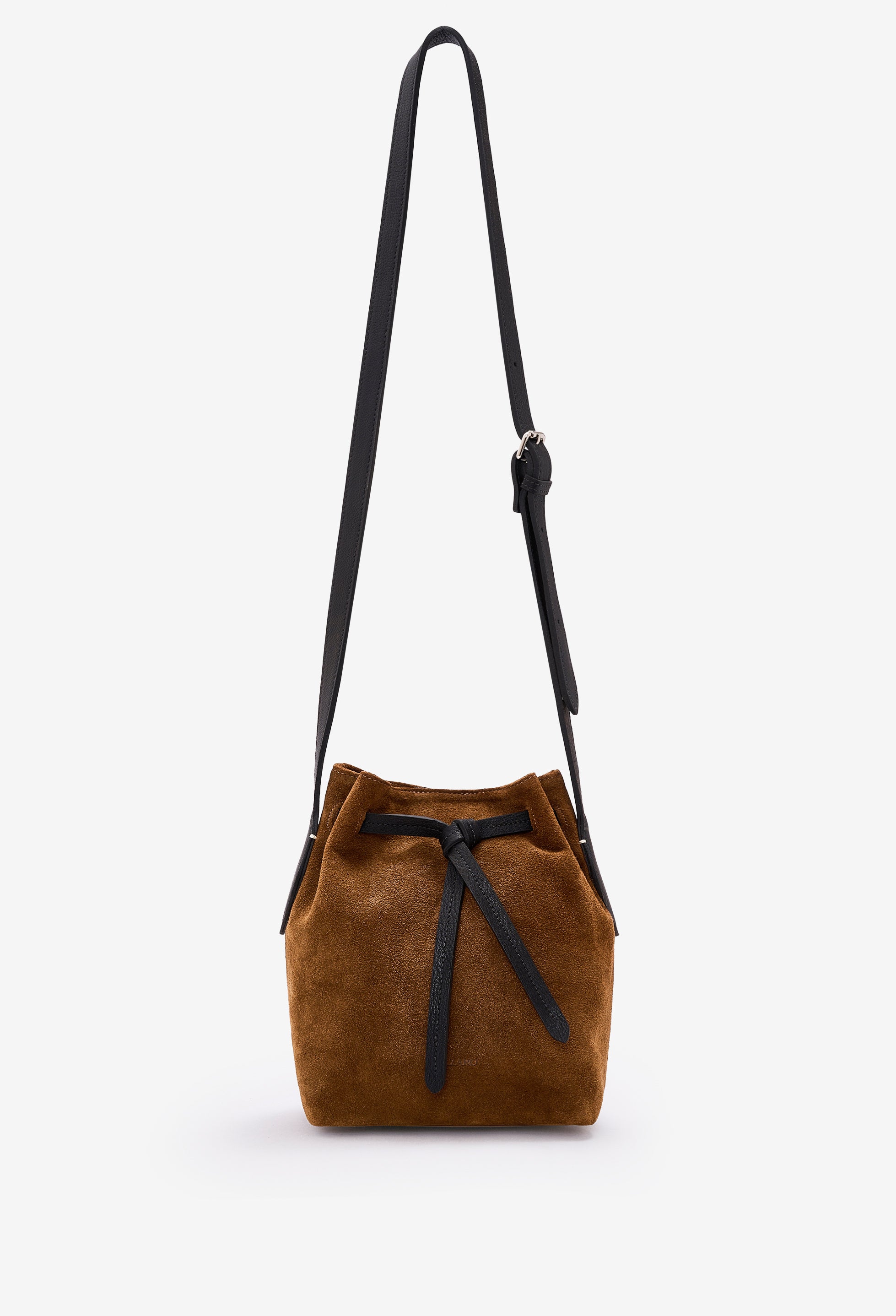 Coya Small Leather Bucket Bag - Tan Suede