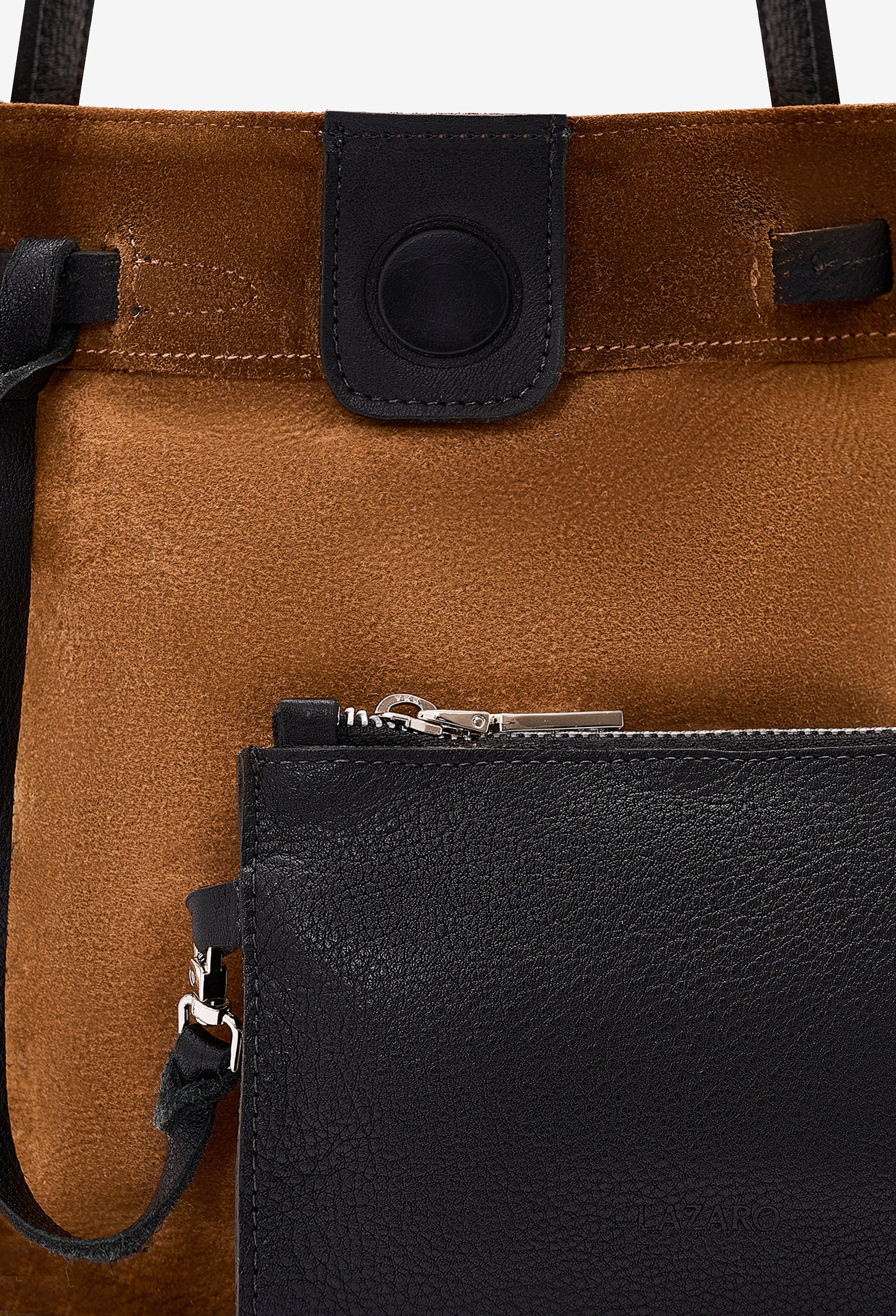 Coya Small Leather Bucket Bag - Tan Suede