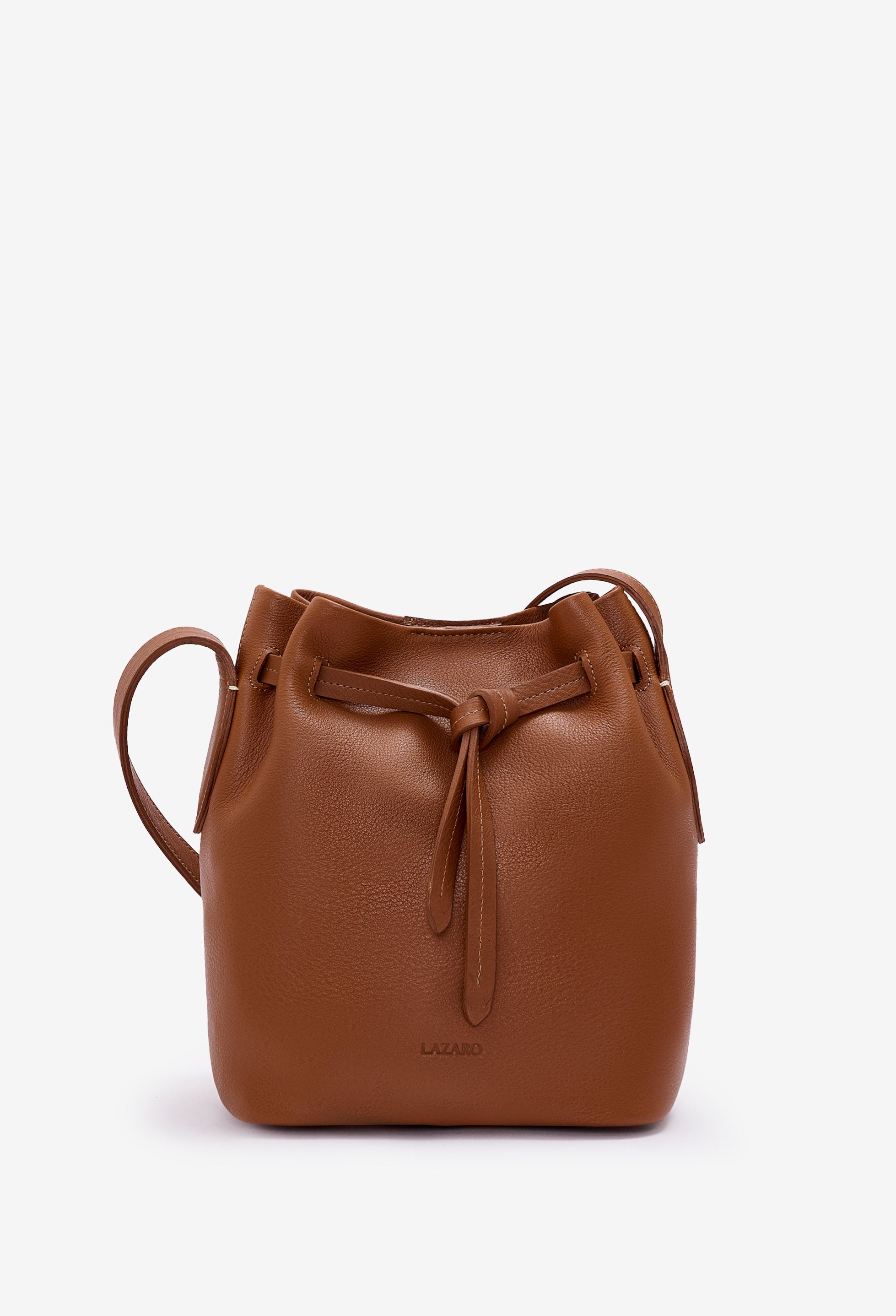 Coya Small Leather Bucket Bag - Cognac