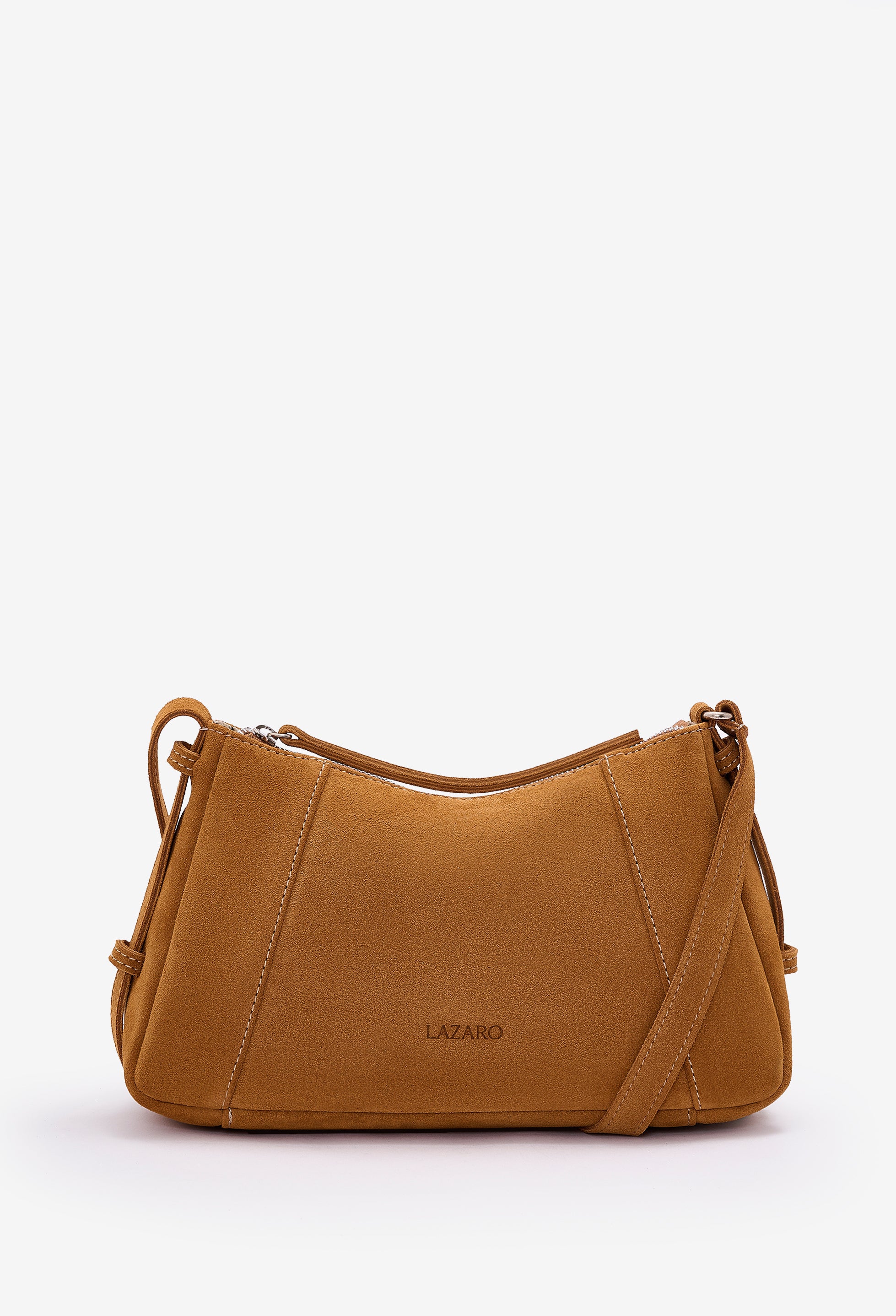 Nina Baguette Bag - Caramel Suede