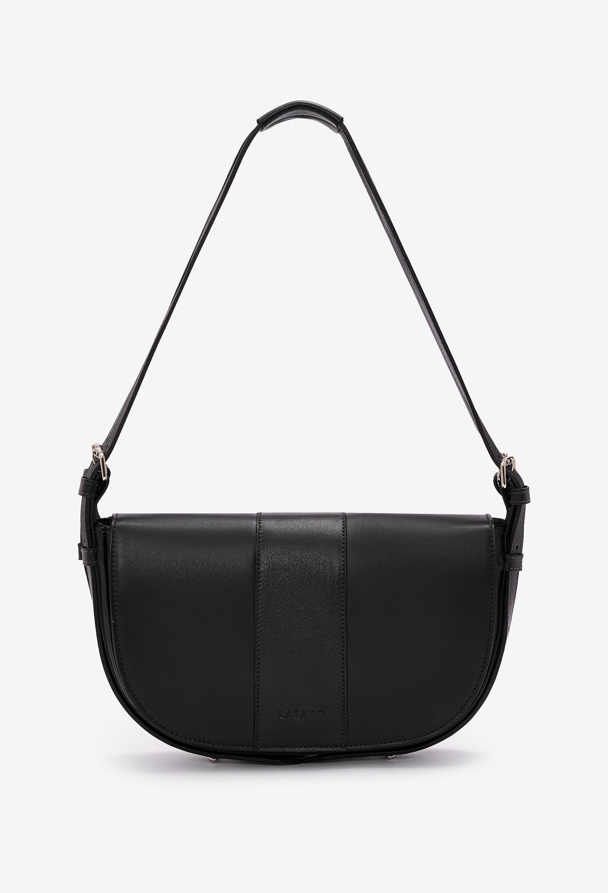 Sisa Leather Shoulder Bag - Black