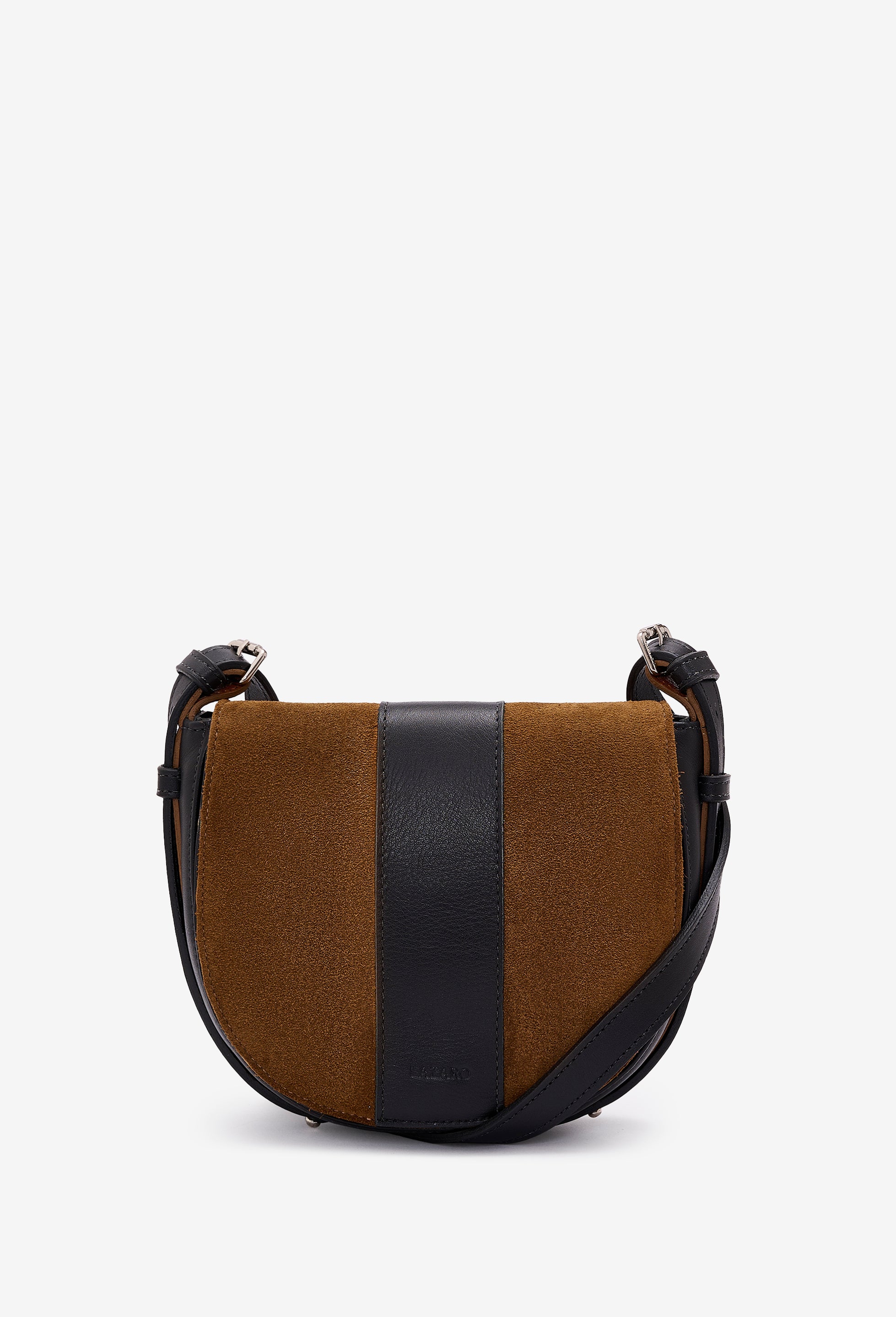 Sisa Leather Saddle Bag - Tan Suede