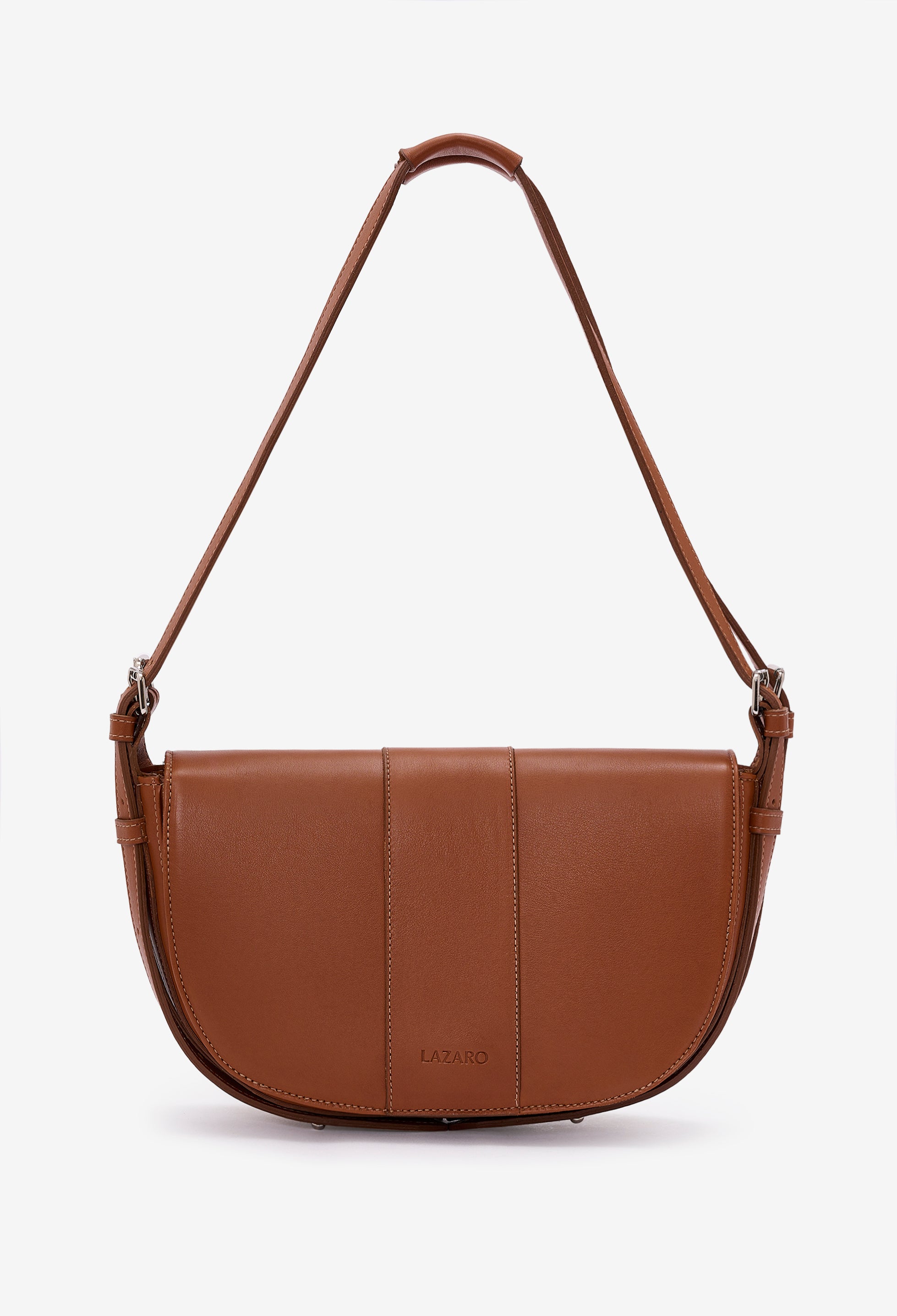 Sisa Leather Shoulder Bag - Cognac