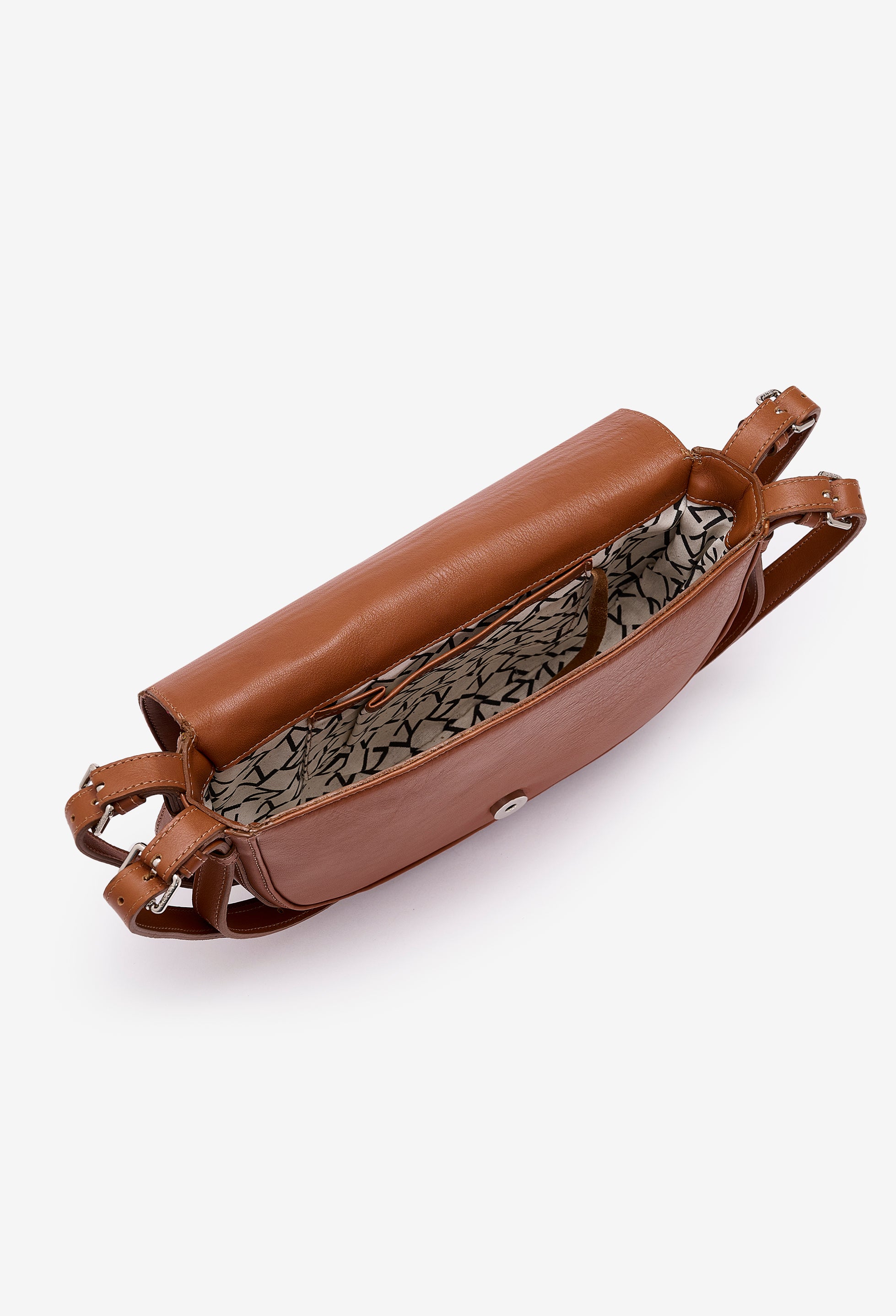 Sisa Leather Shoulder Bag - Cognac