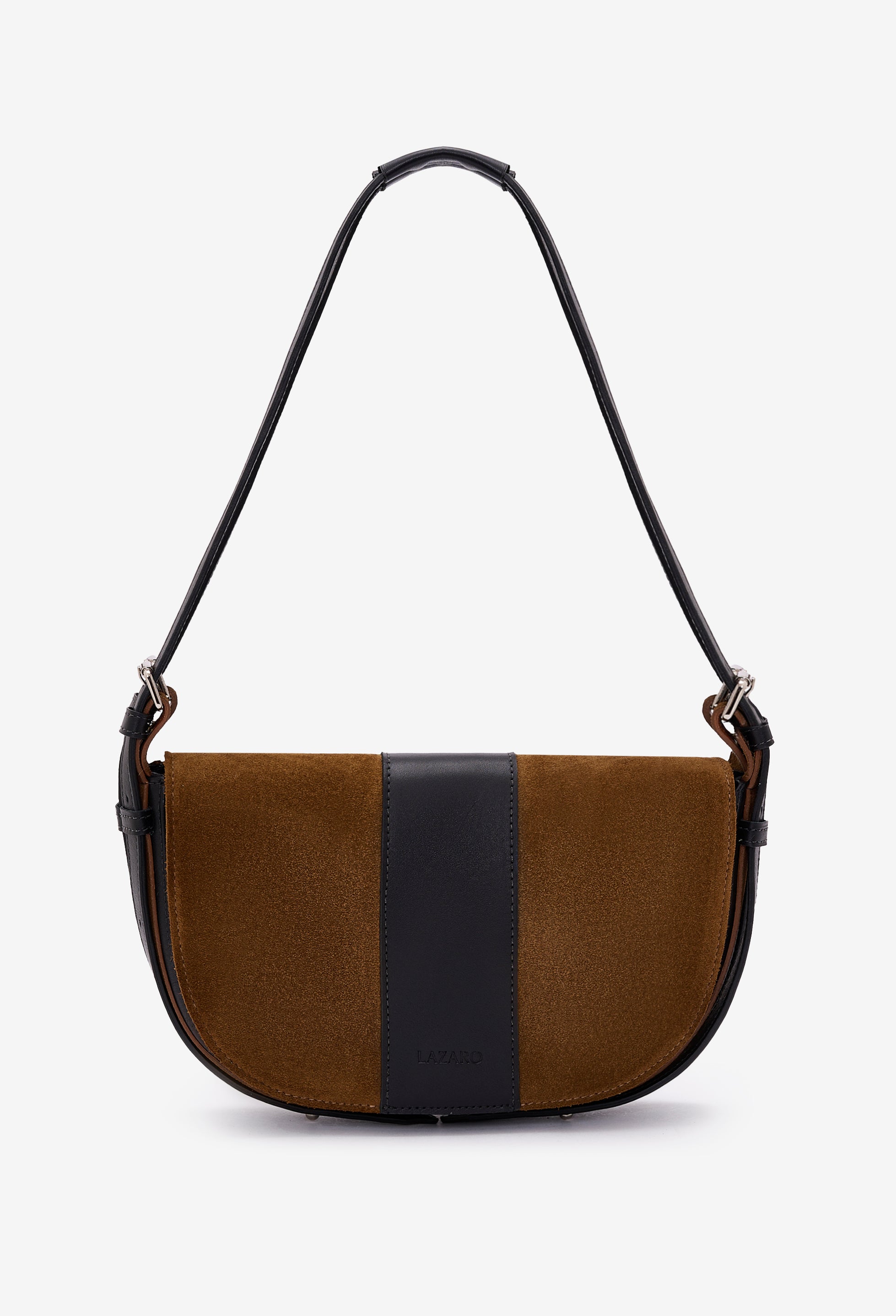Sisa Leather Shoulder Bag - Tan Suede