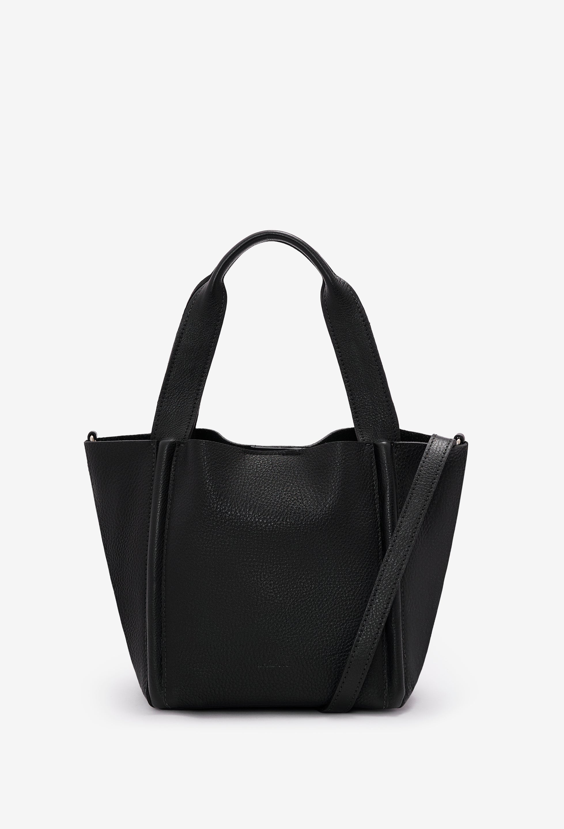 Tala Small Leather Tote Bag - Black