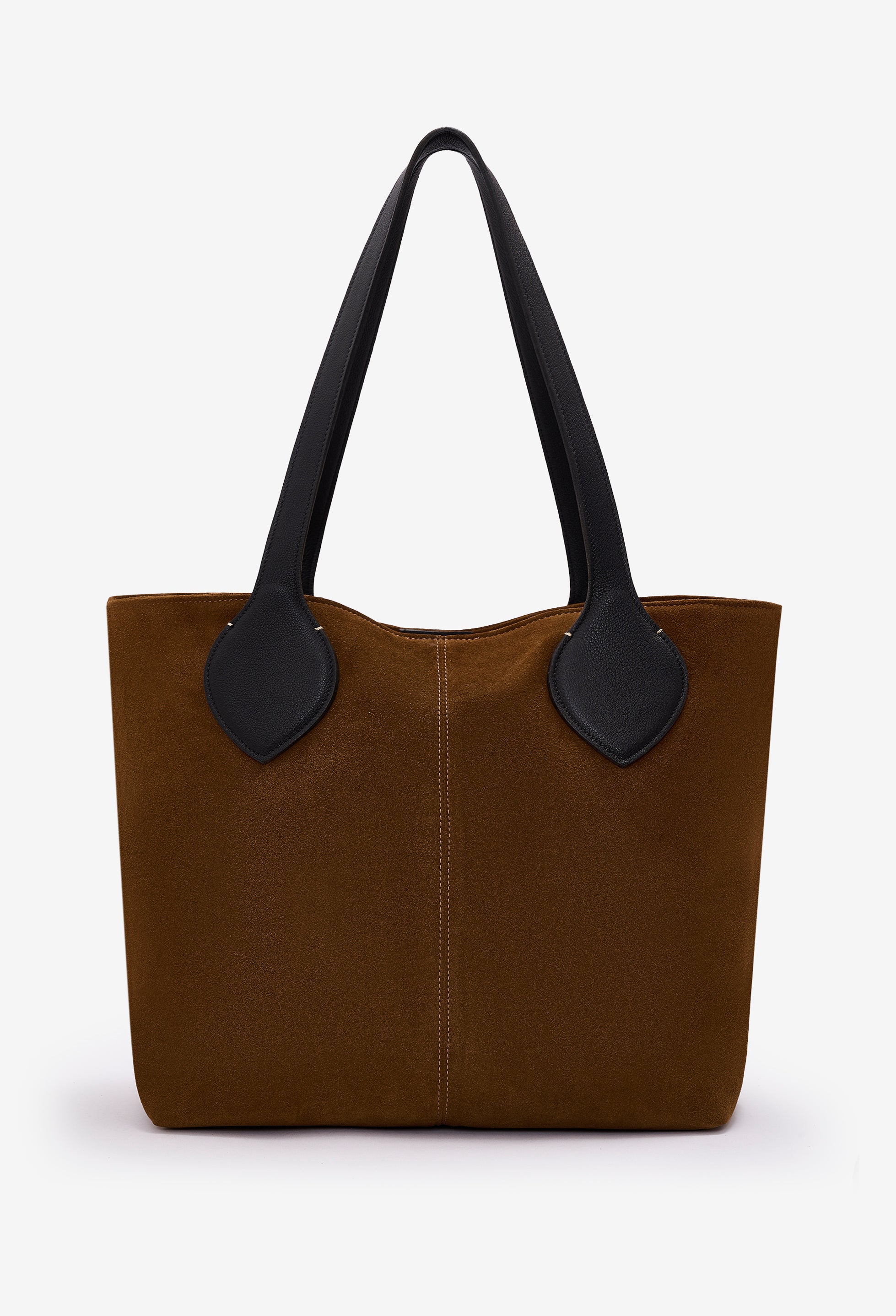 Tika Leather Tote Bag - Tan Suede