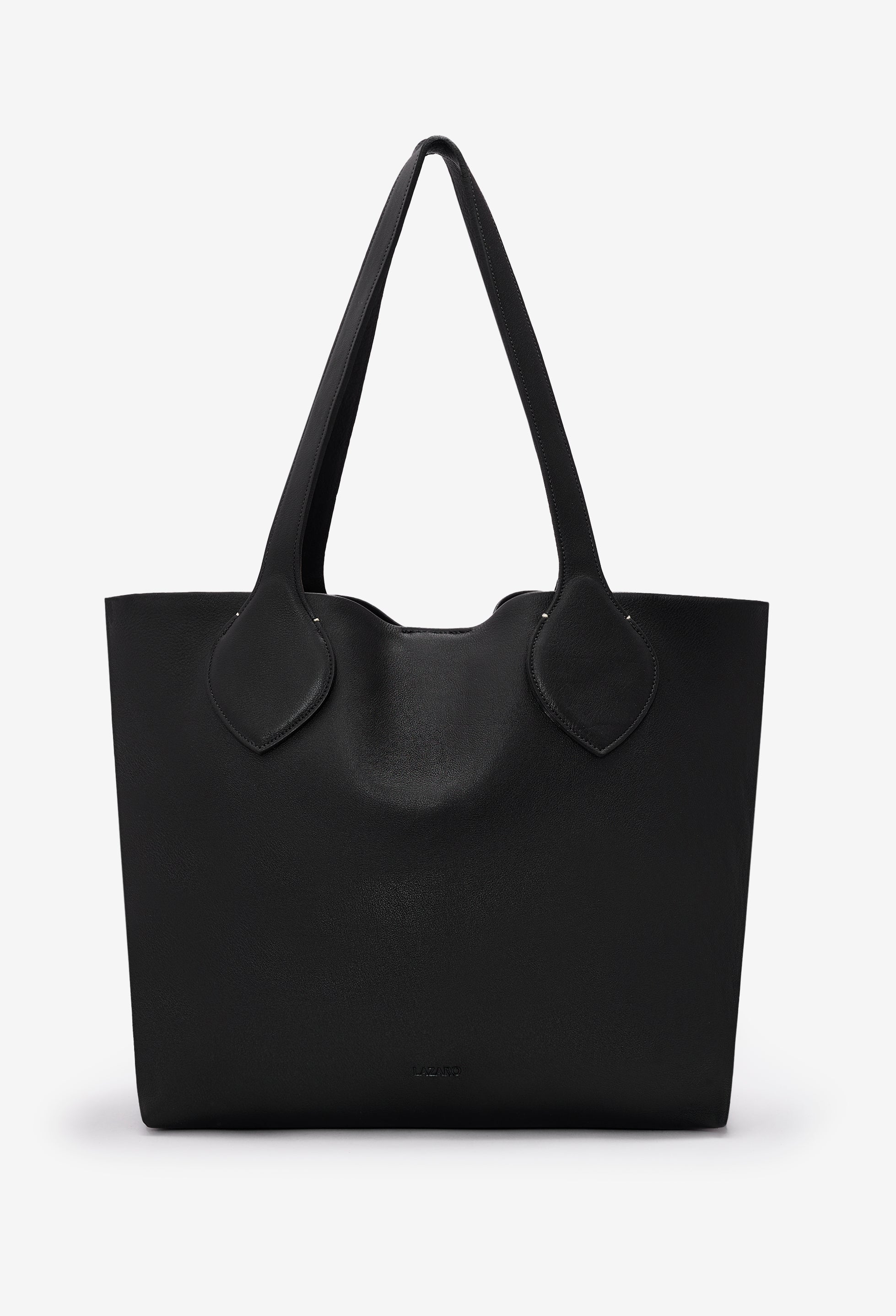 Tika Leather Tote Bag - Black