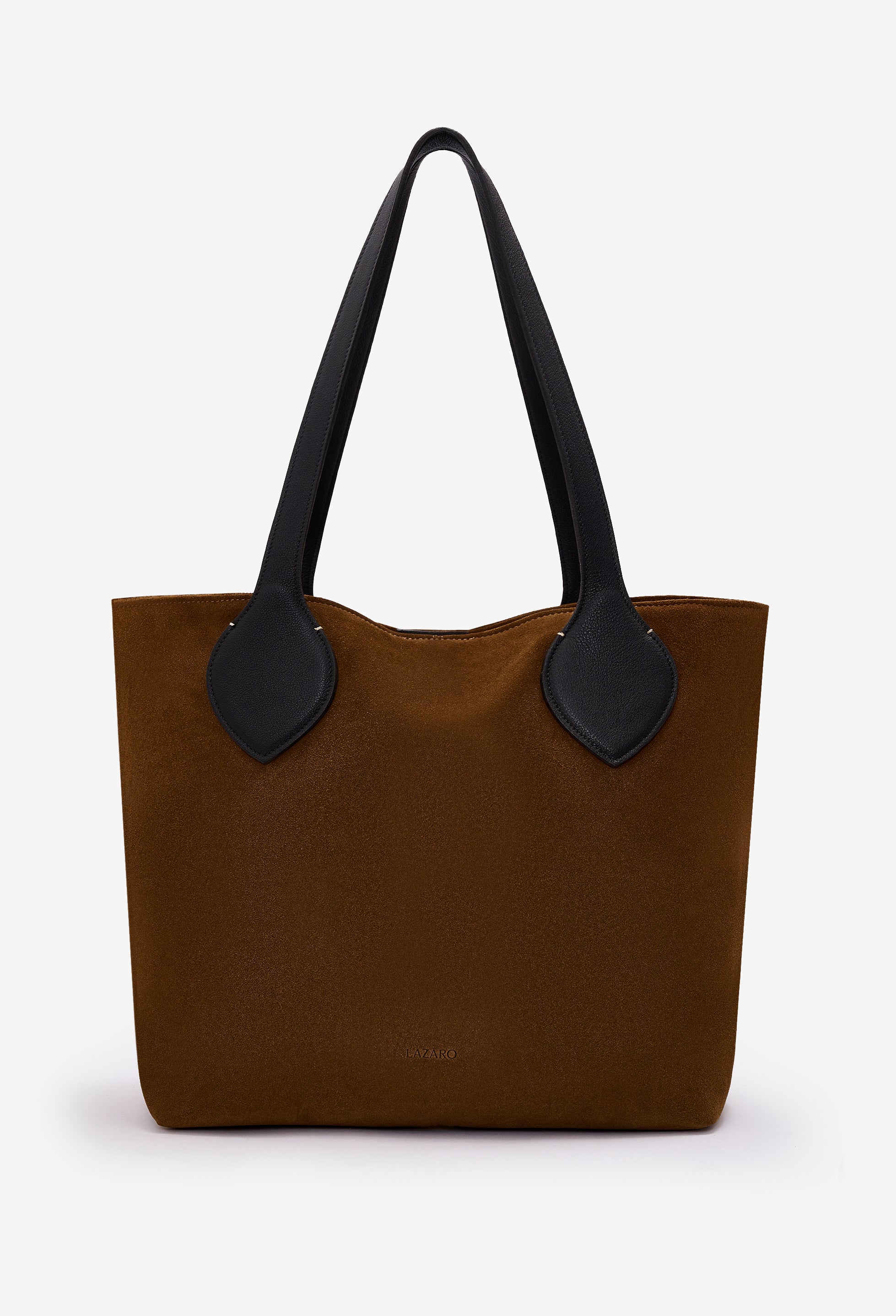 Tika Leather Tote Bag - Tan Suede