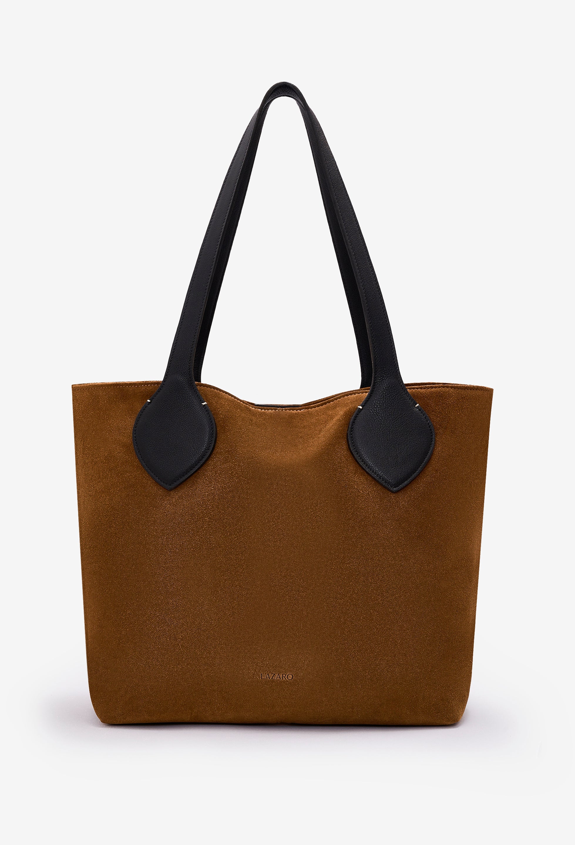 Tika Leather Tote Bag - Tan Suede