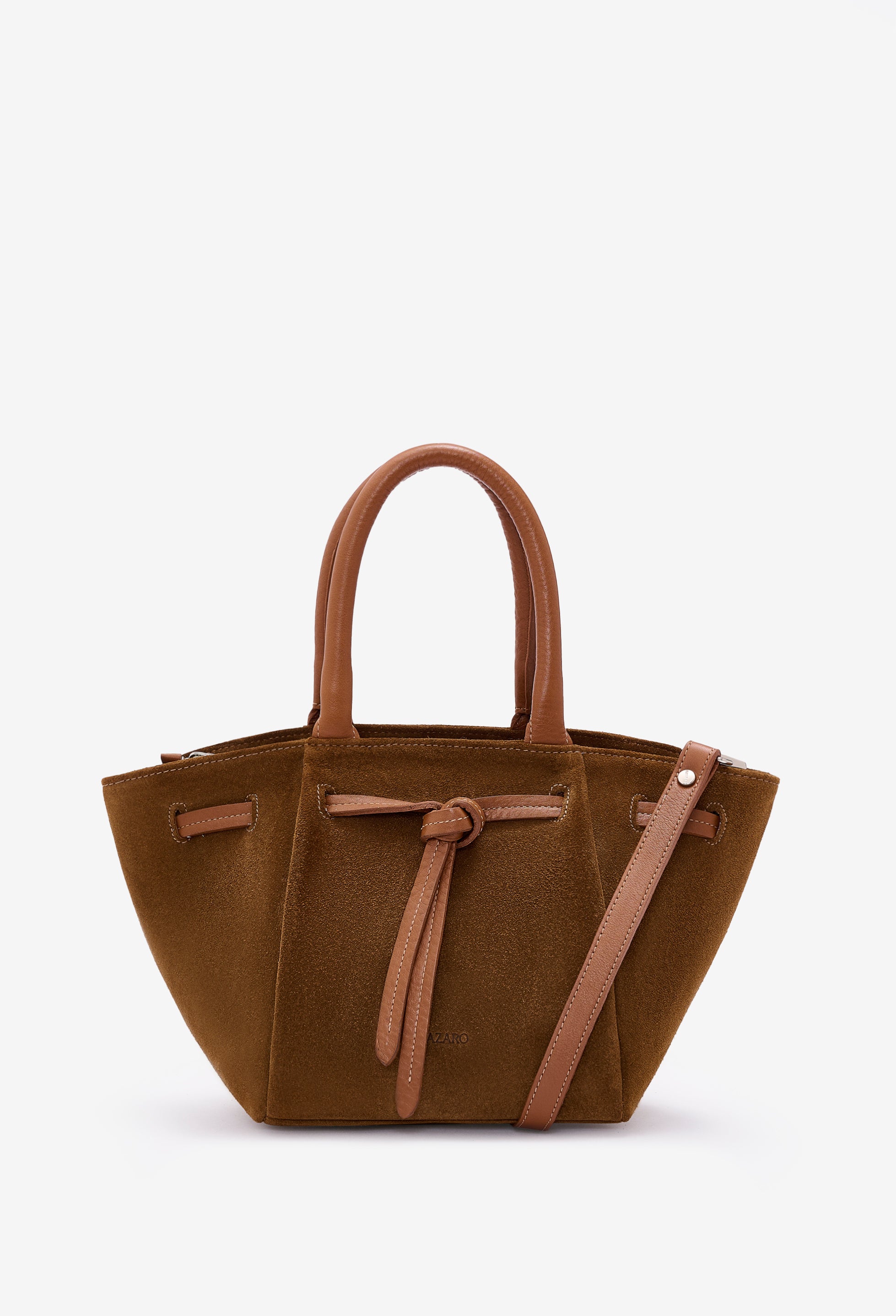 Warmi Carryall Leather Bag - Tan Suede