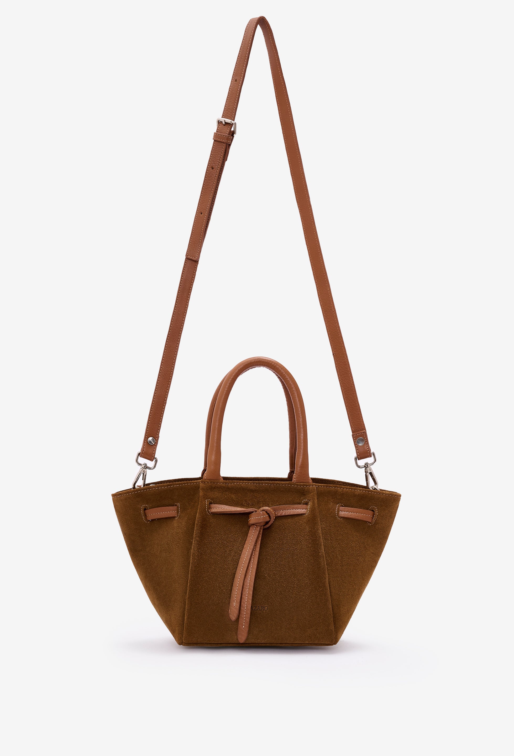 Warmi Carryall Leather Bag - Tan Suede