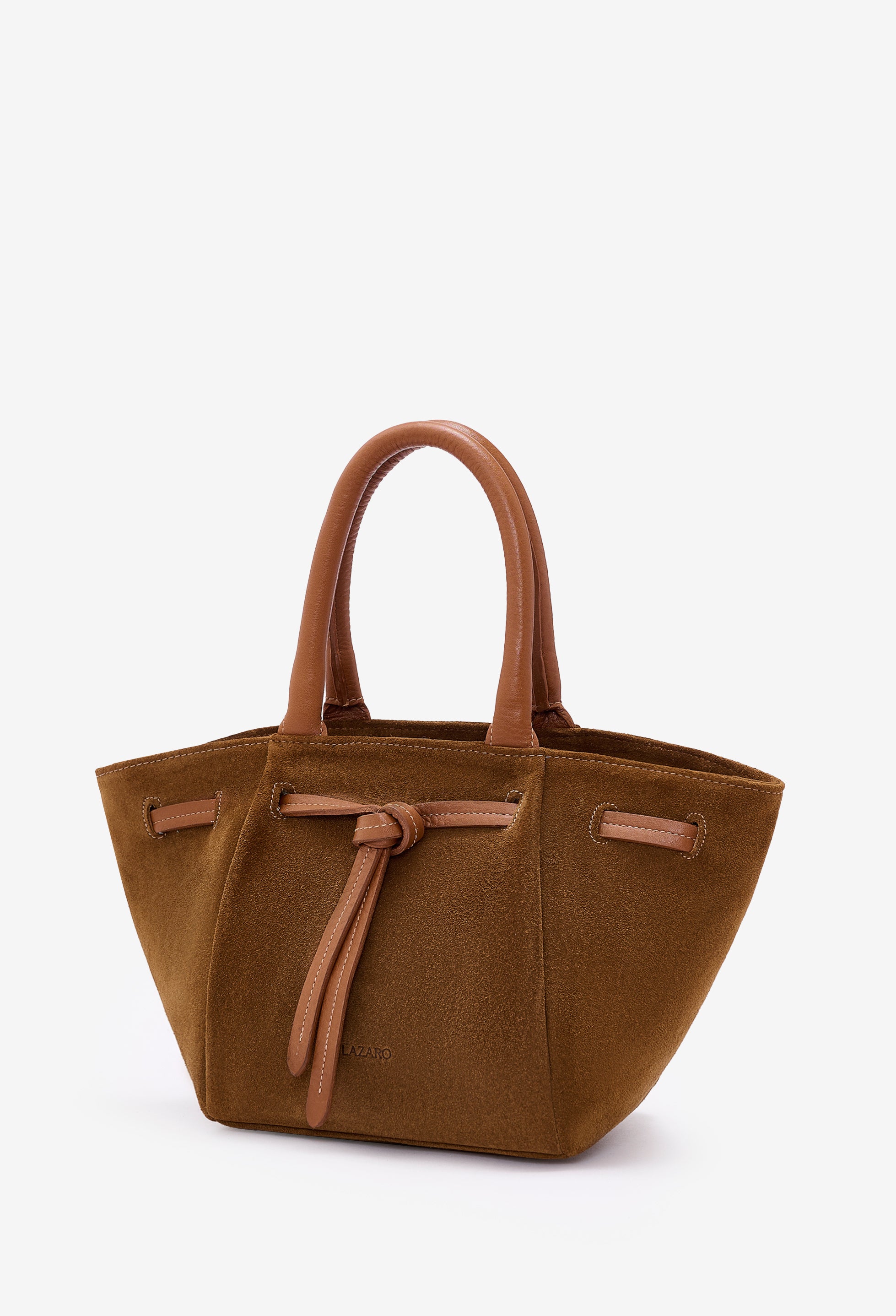 Warmi Carryall Leather Bag - Tan Suede