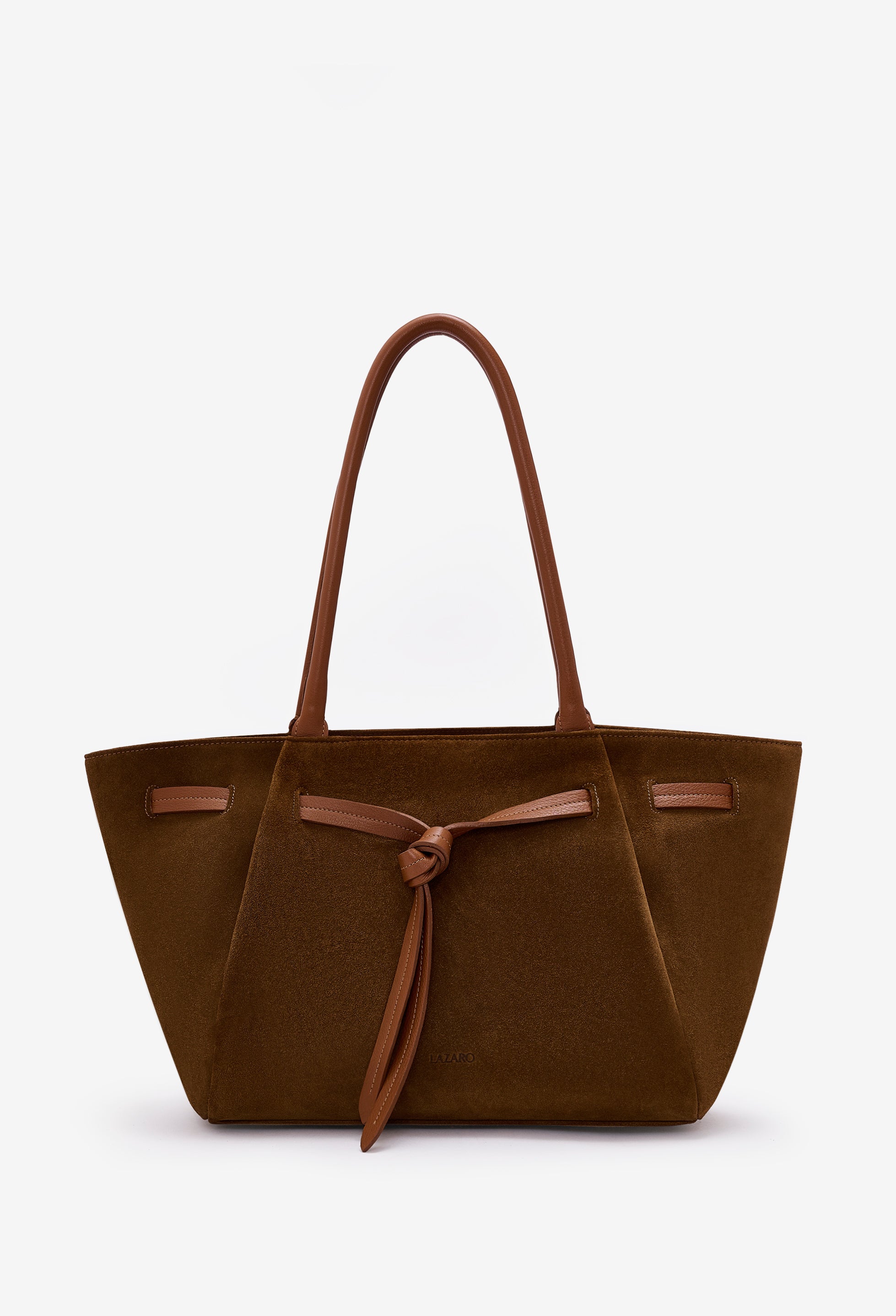 Warmi Large Carryall Leather Bag -  Tan Suede