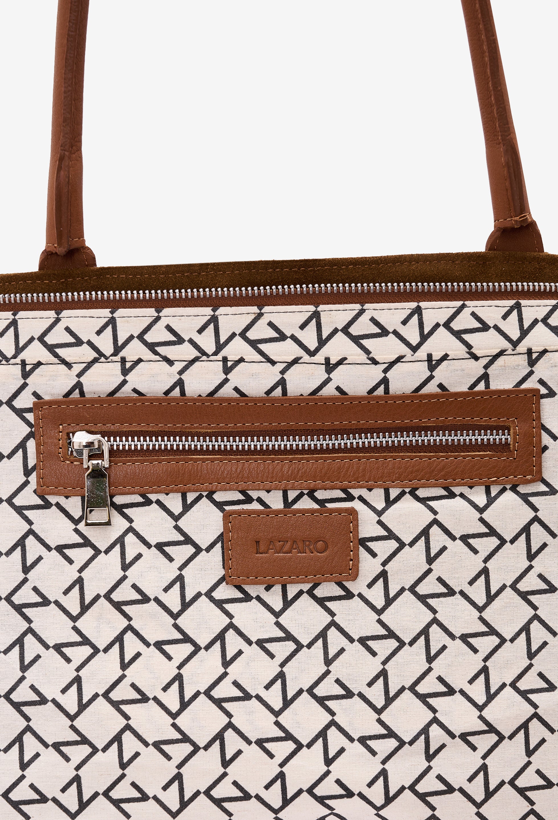 Warmi Large Carryall Leather Bag -  Tan Suede