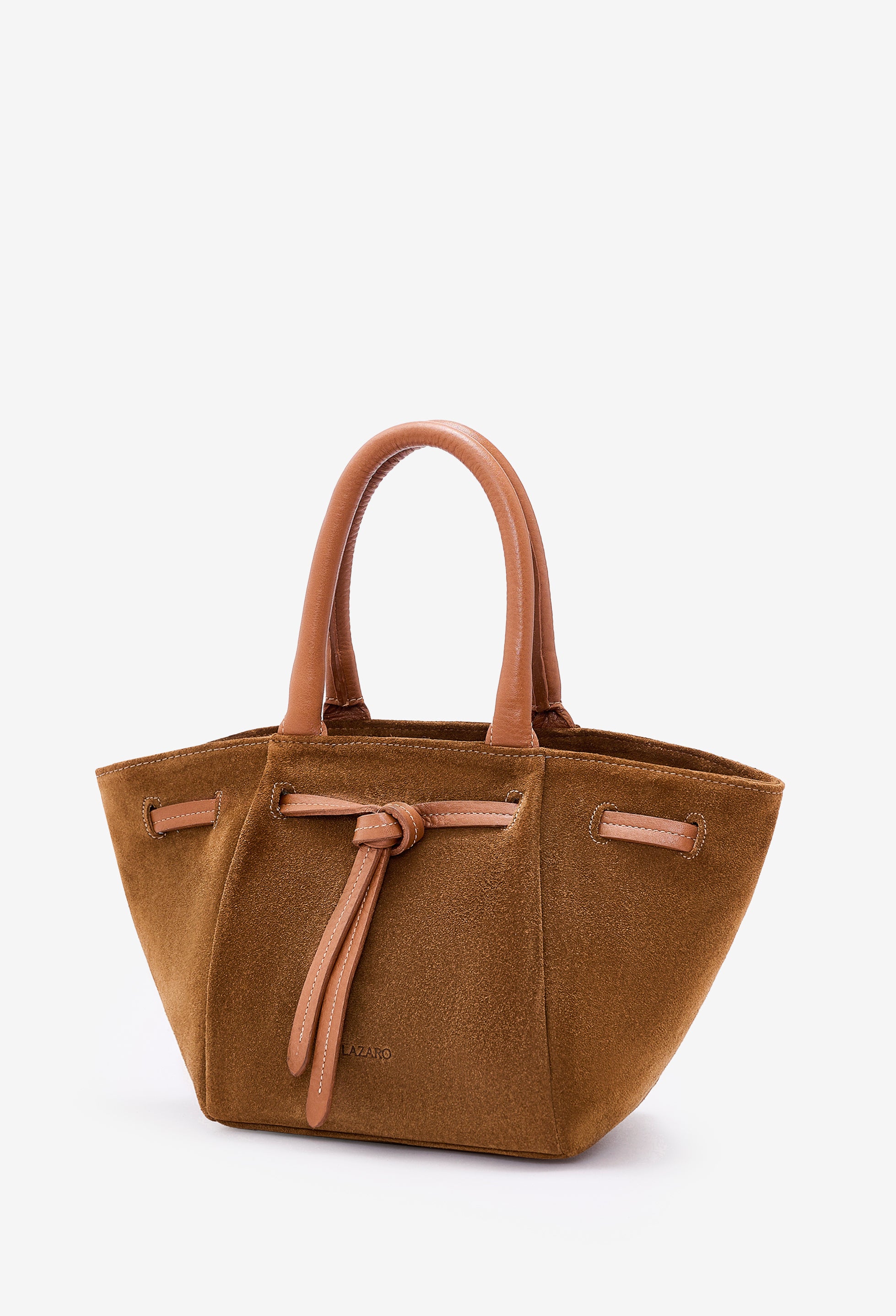 Warmi Carryall Leather Bag - Tan Suede