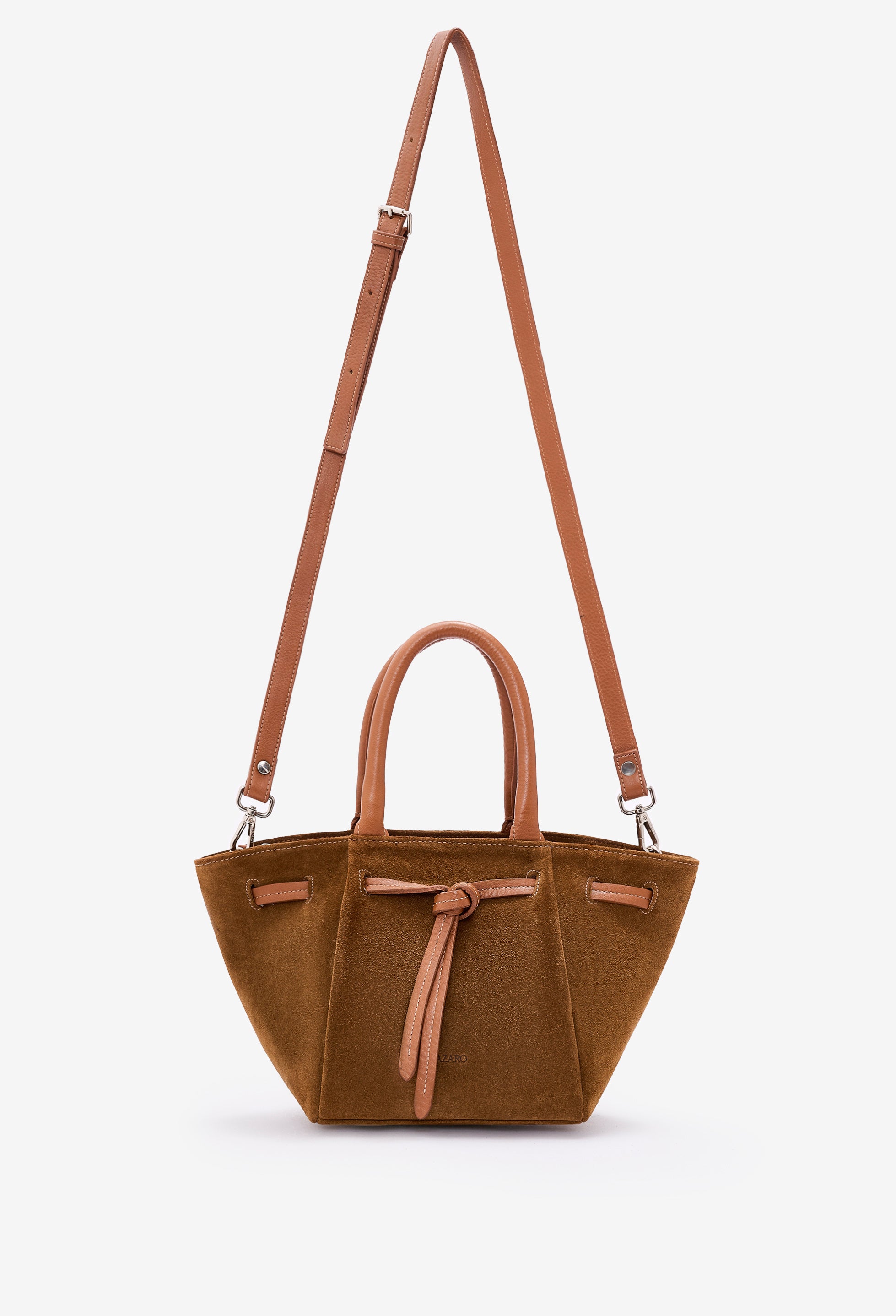 Warmi Carryall Leather Bag - Tan Suede