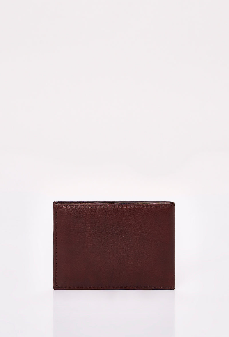 Coffee Leather Slim Wallet