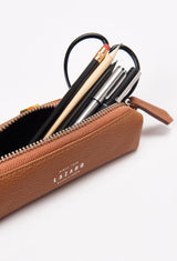 Tan Leather Pencil Case